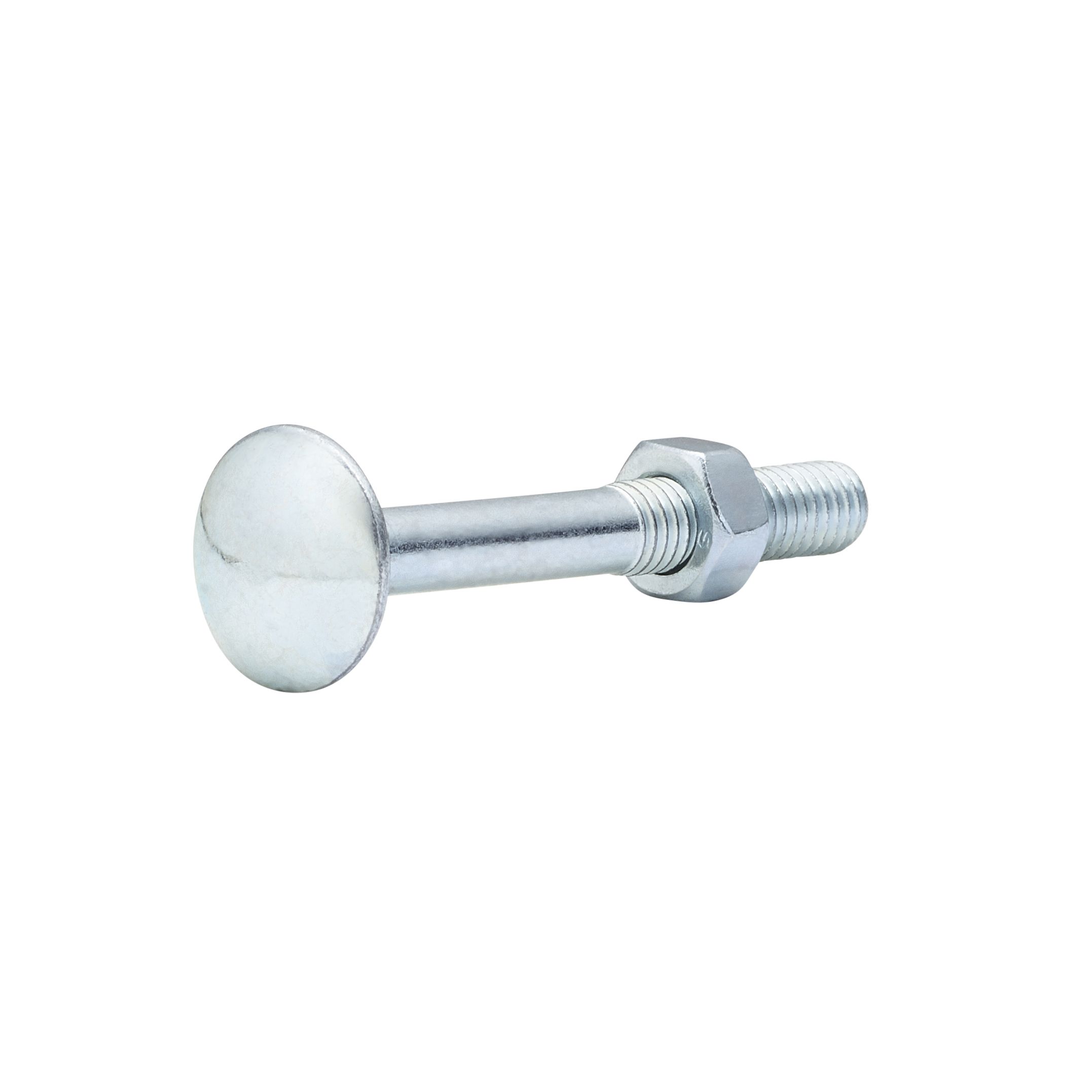 Diall M5 Coach bolt & nut (L)40mm, Pack of 10