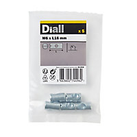 Diall M6 Carbon steel Cross dowel, Pack of 5