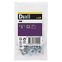 Diall M6 Carbon steel Tee Nut, Pack of 10