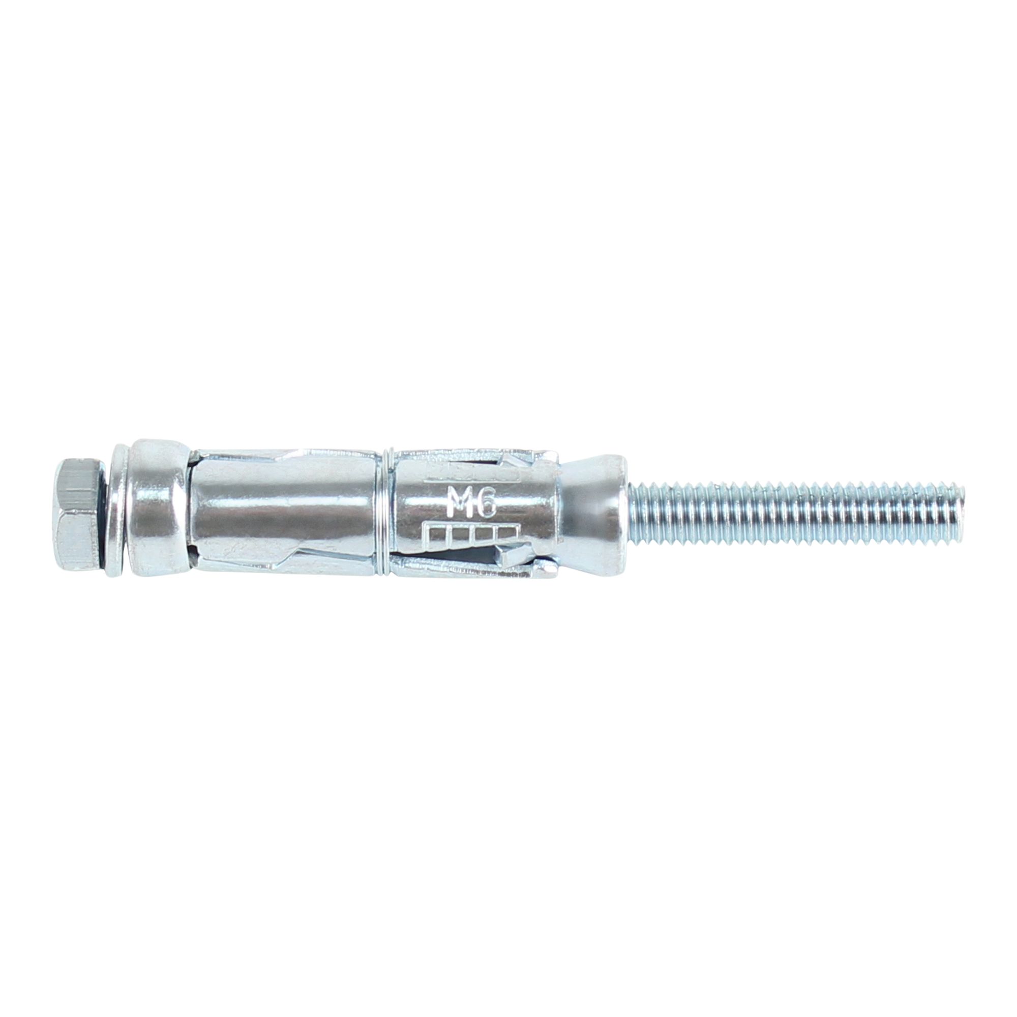 Diall M6 Hex Bolt Steel Shield anchor (L)70mm, Pack of 4
