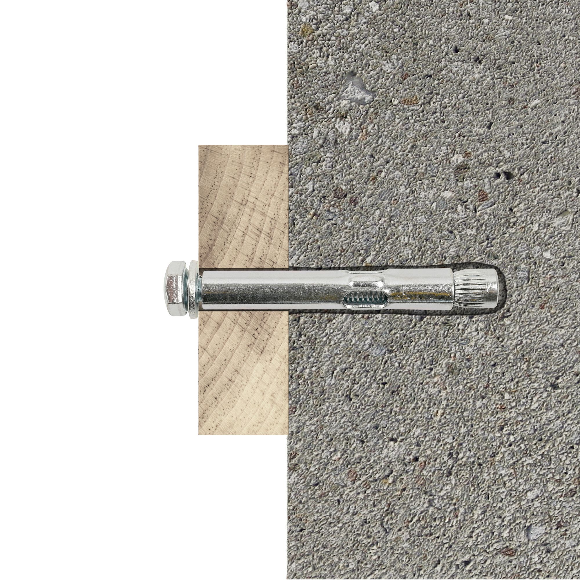 Diall M6 Hex Carbon steel Zinc-plated Sleeve anchor (L)60mm, Pack of 6