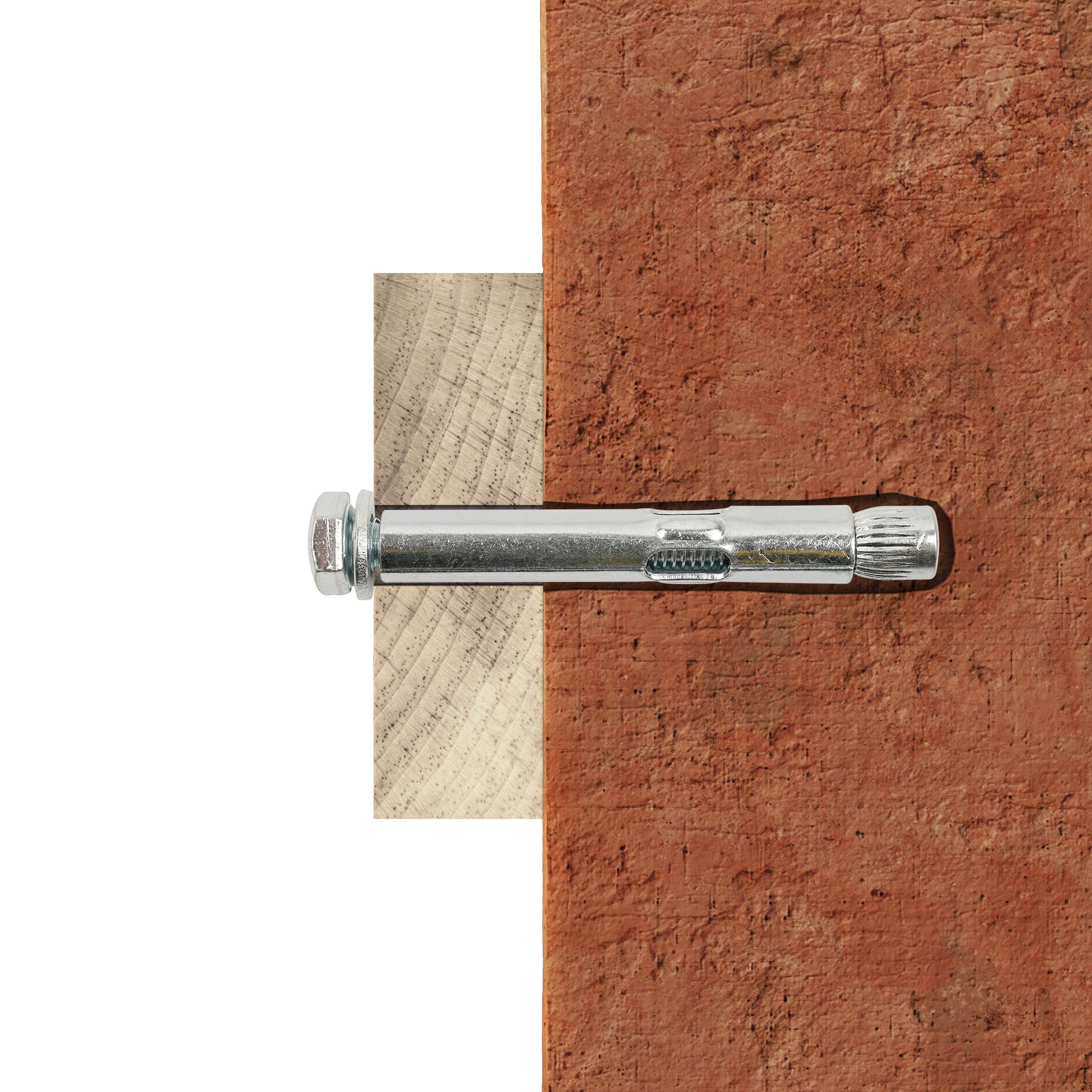 Diall M6 Hex Carbon steel Zinc-plated Sleeve anchor (L)60mm, Pack of 6