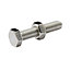 Diall M6 Hex Stainless steel Bolt & nut (L)30mm (Dia)6mm, Pack of 10