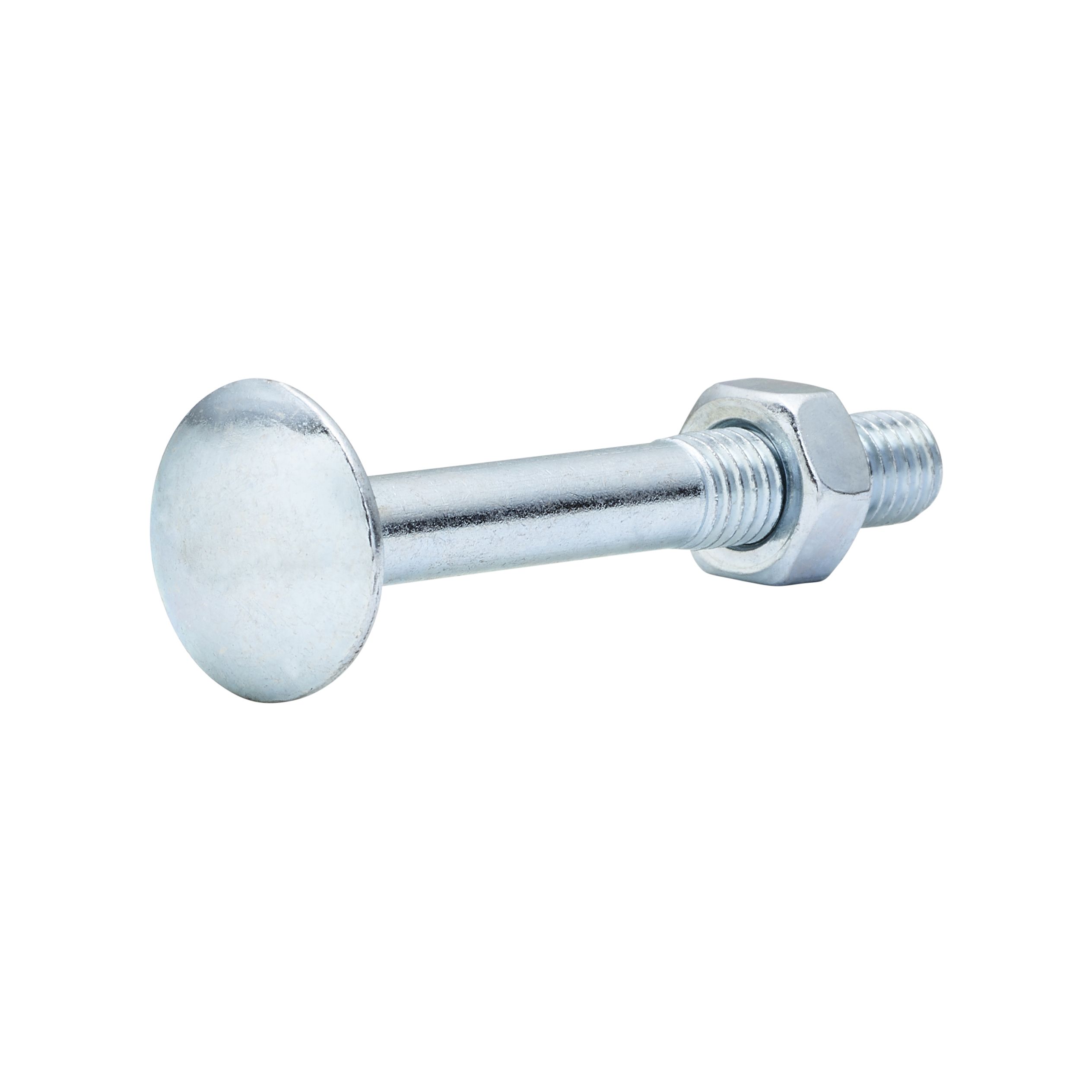 Diall M8 Coach bolt & nut (L)60mm, Pack of 10