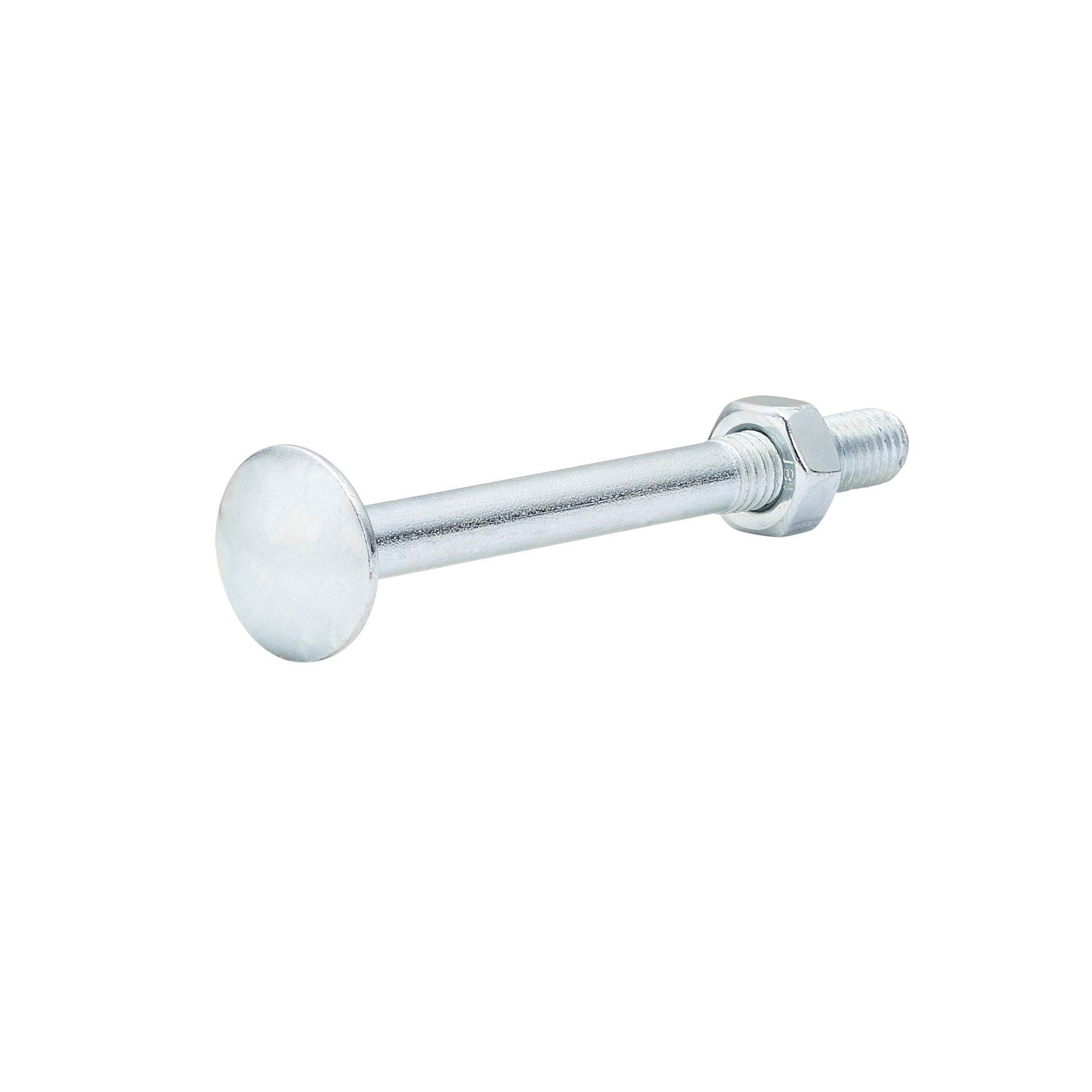 Diall M8 Coach bolt & nut (L)80mm, Pack of 10