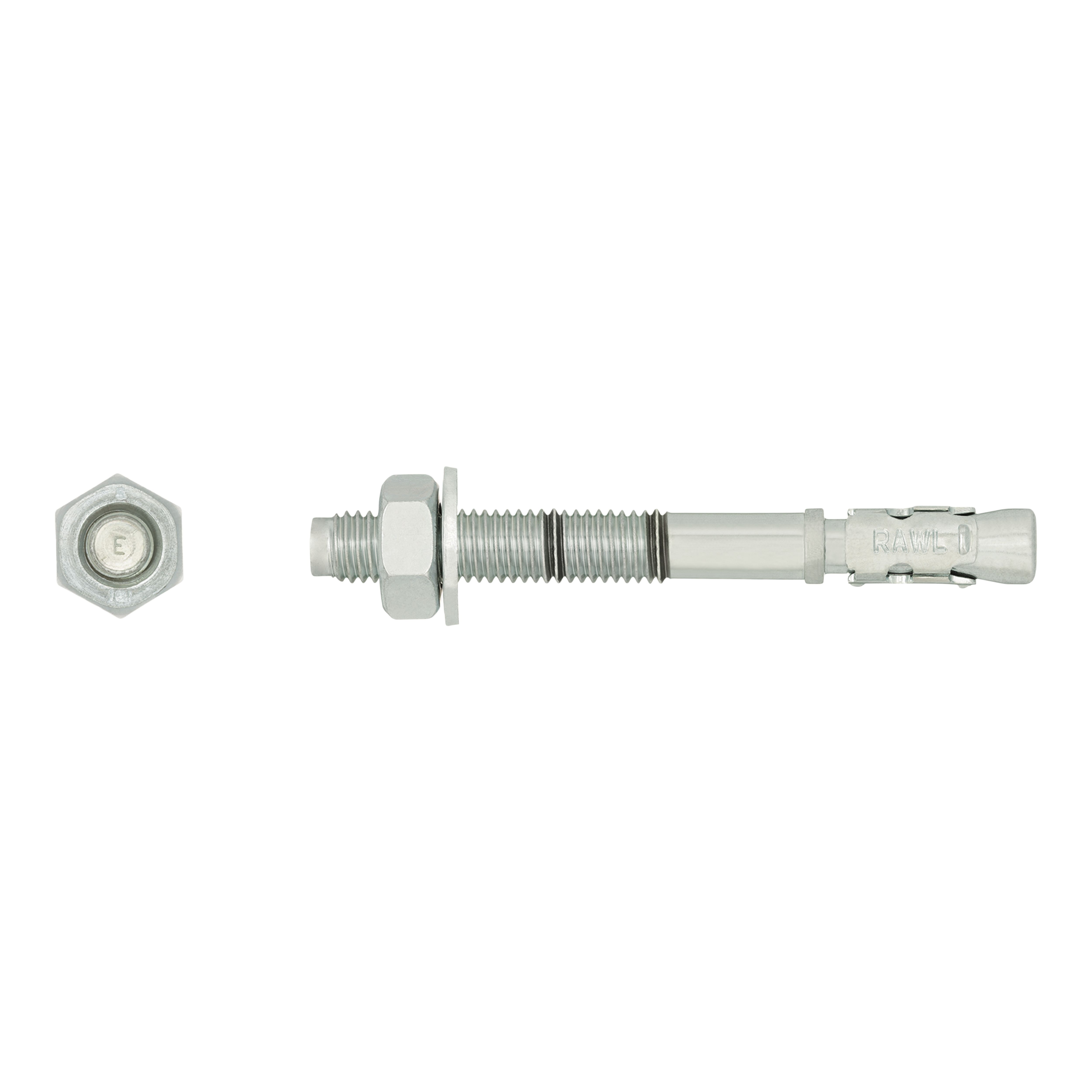 Diall M8 Hardened steel Zinc-plated Gate Shield anchor (L)65mm, Pack of 4