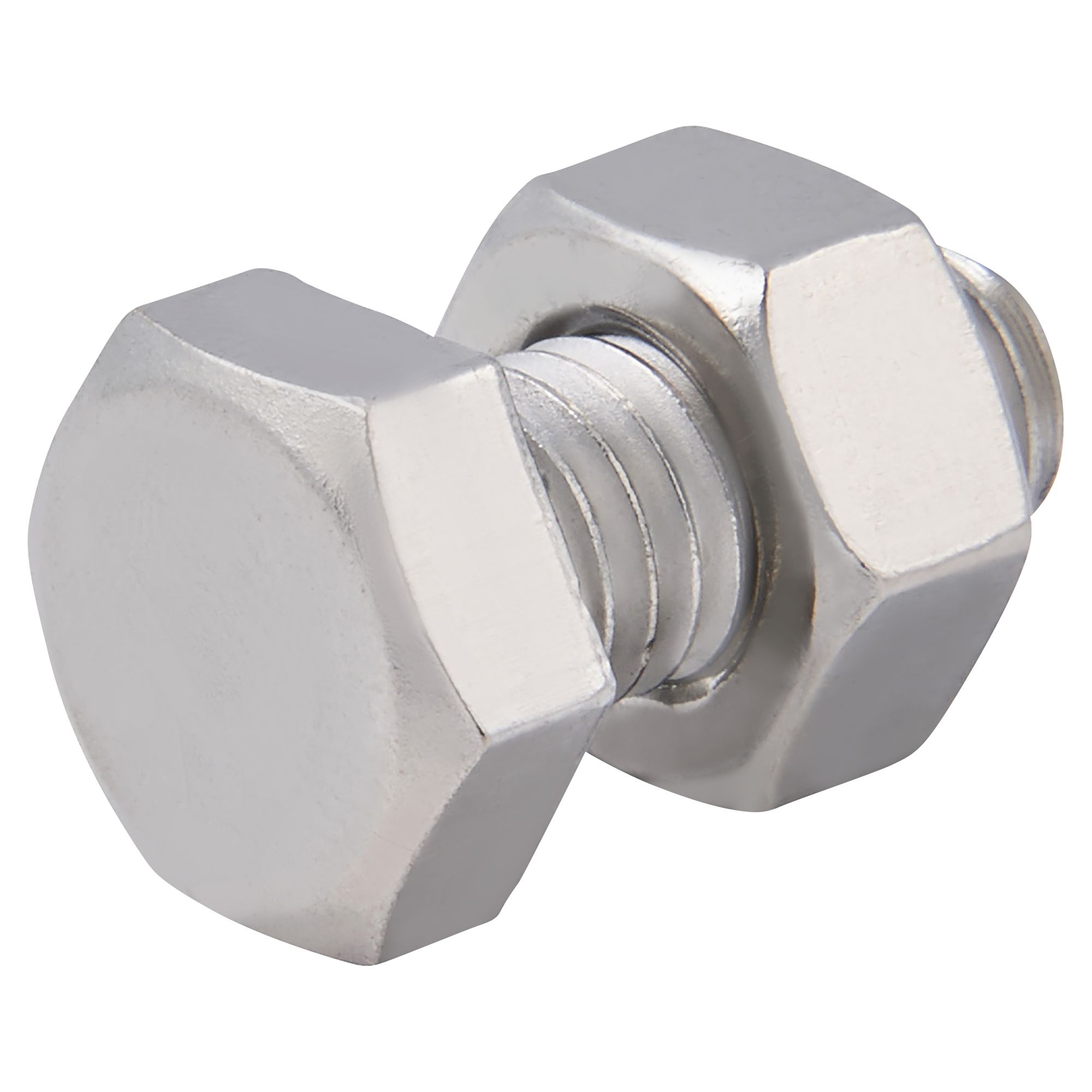 Diall M8 Hex Stainless steel Bolt & nut (L)16mm (Dia)8mm, Pack of 10
