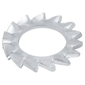 Diall M8 Steel Shakeproof Washer, Pack of 10
