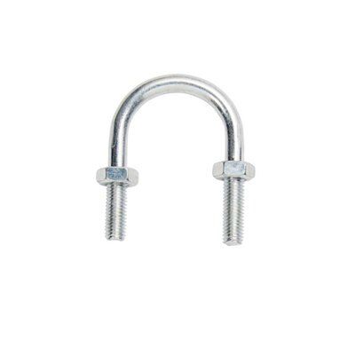 Diall M8 U bolt (L)76mm (Dia)8mm, Pack of 2