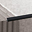 Diall Matt Black 9mm Round PVC External edge tile trim