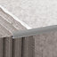 Diall Matt Grey 9mm Round PVC External edge tile trim