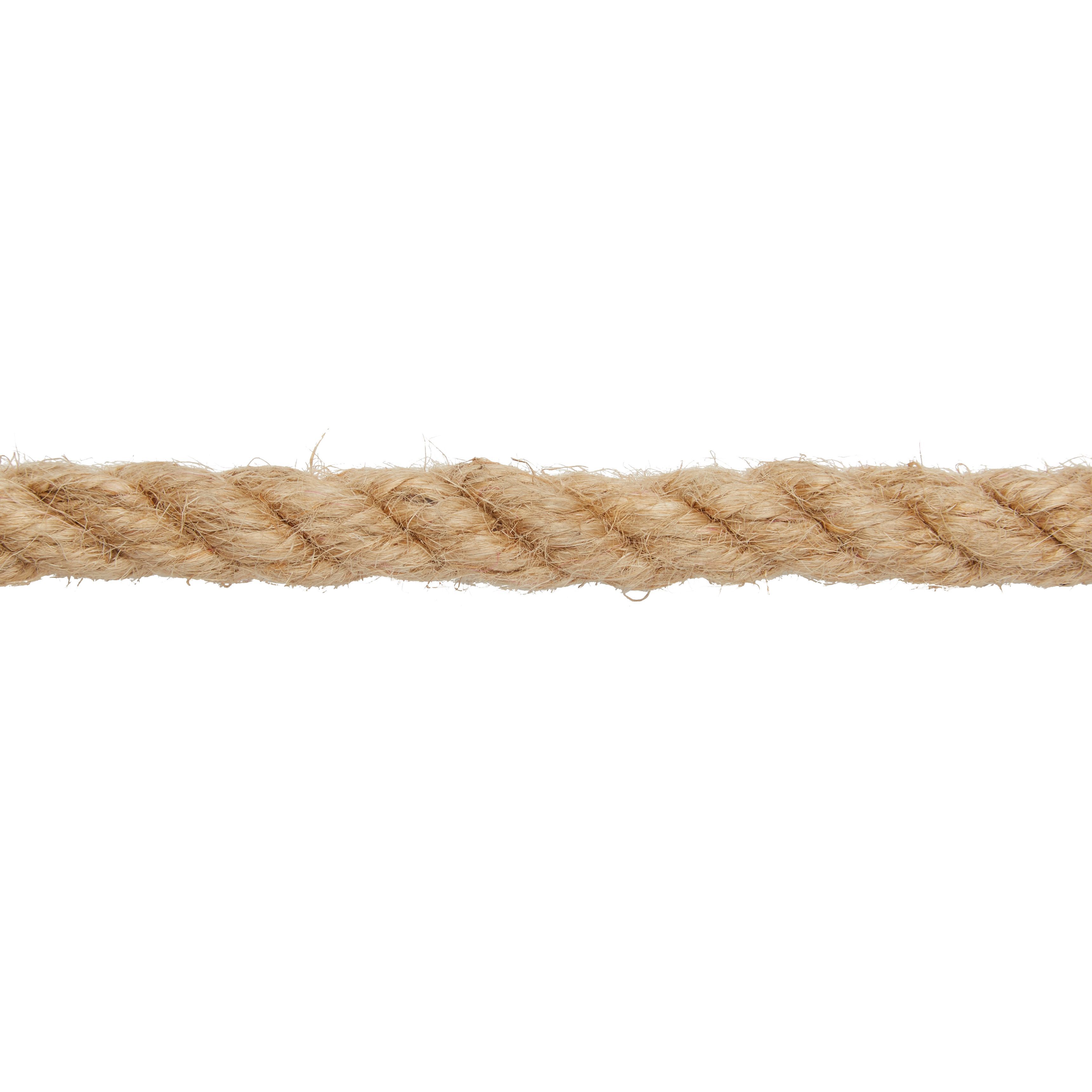 Diall Natural Hemp Twisted rope, (L)10m (Dia)8mm