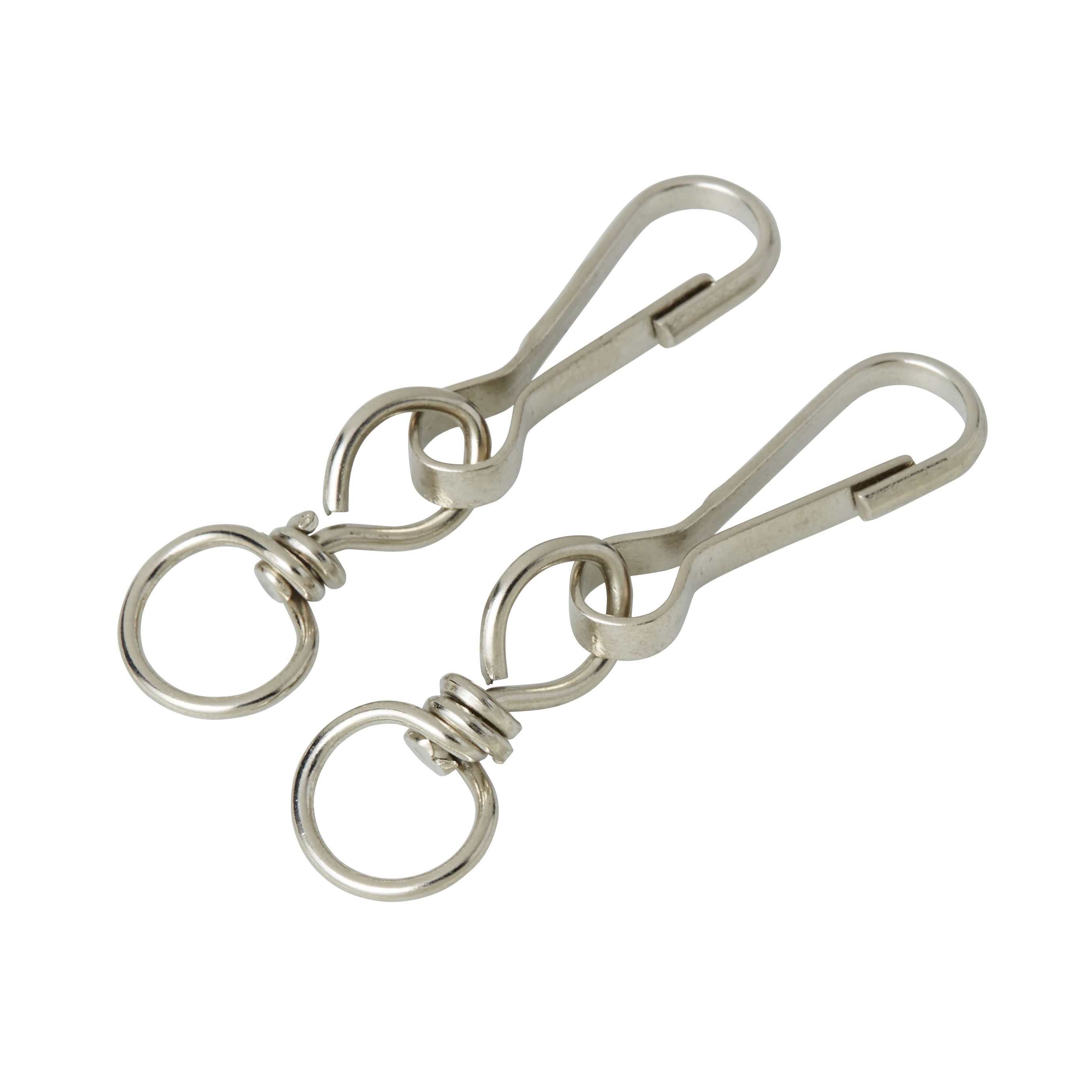 Diall Nickel-plated Steel Swivel snap hook (L)90mm, Pack of 2