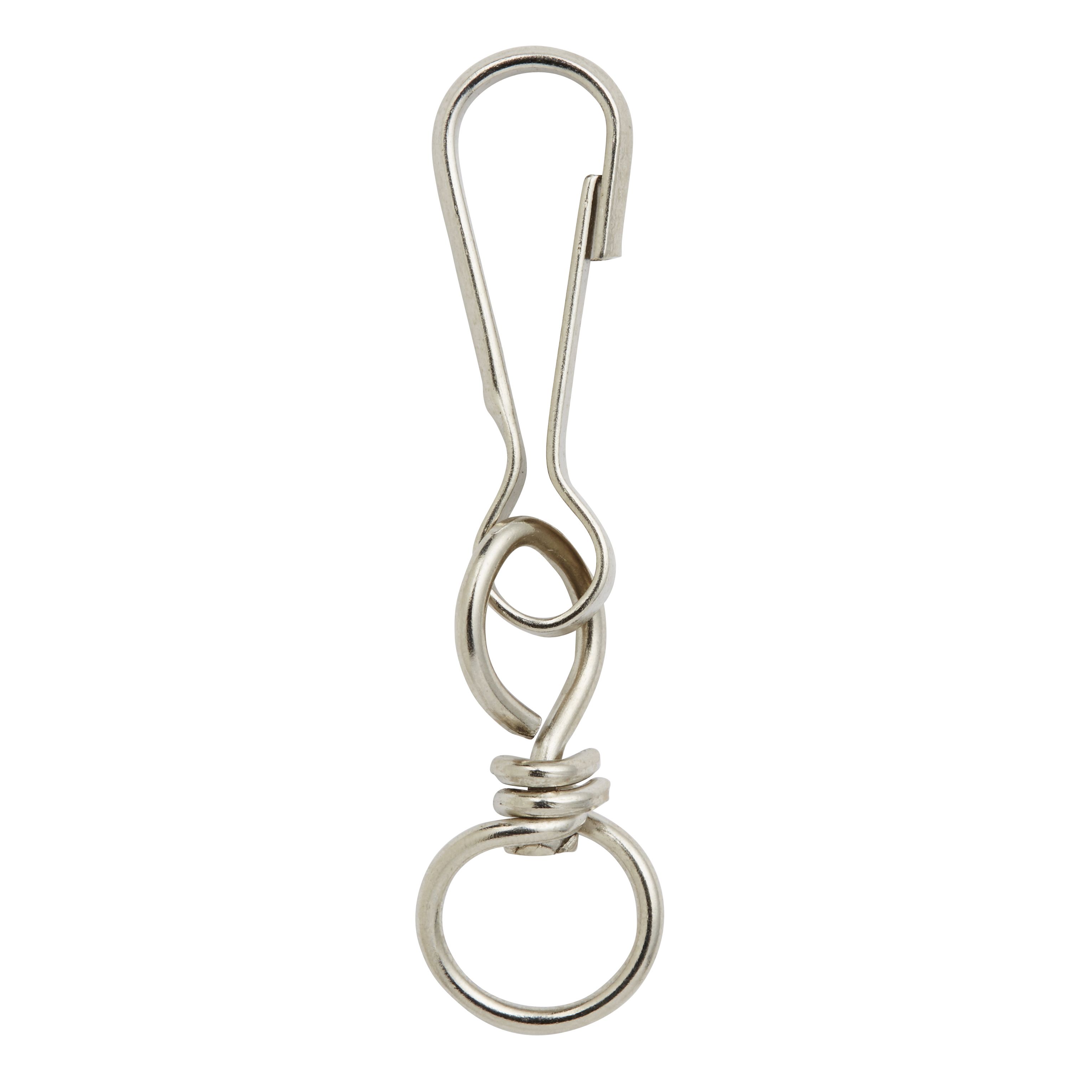 Diall Nickel-plated Steel Swivel snap hook (L)90mm, Pack of 2