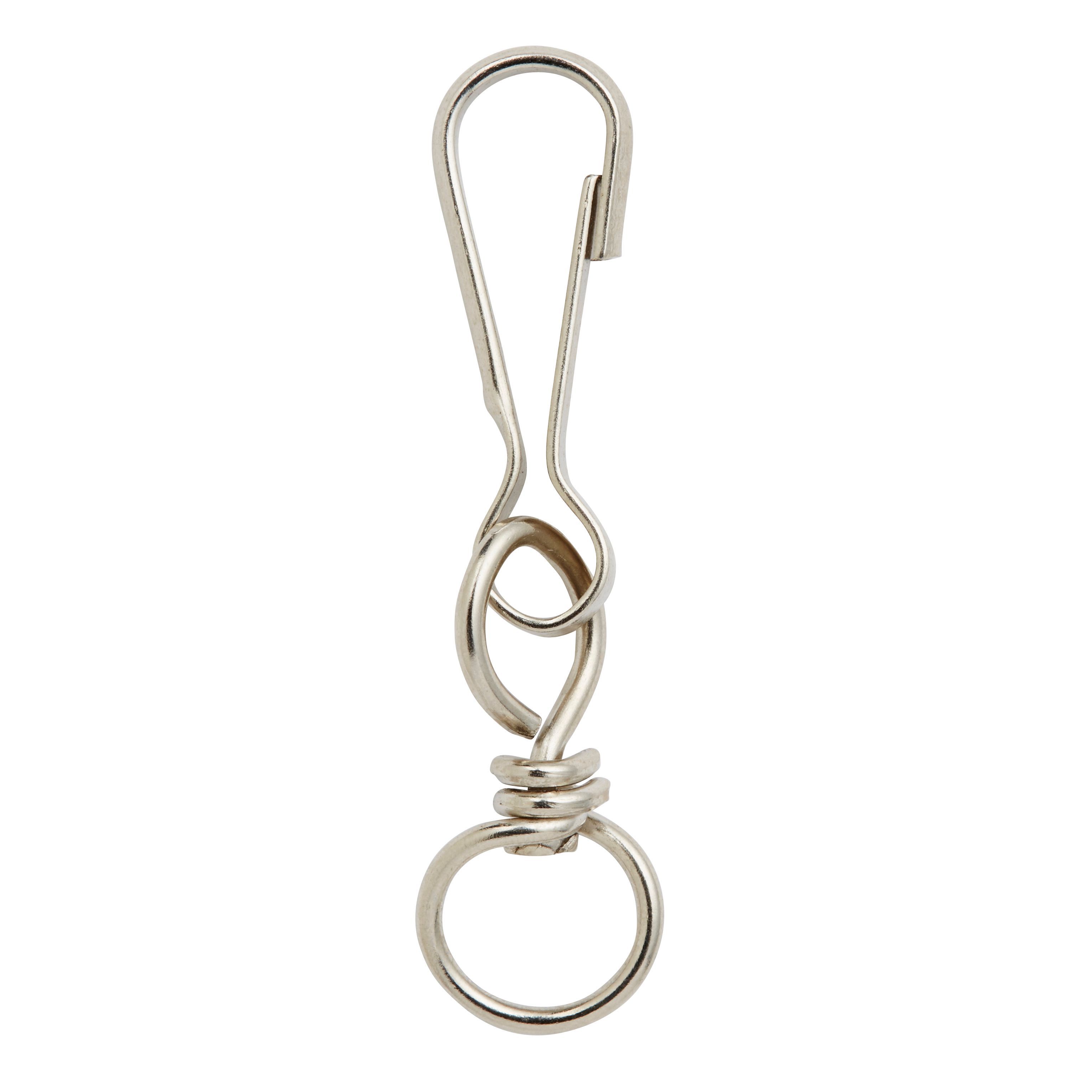 Diall Nickel-plated Steel Swivel snap hook (L)90mm, Pack of 2