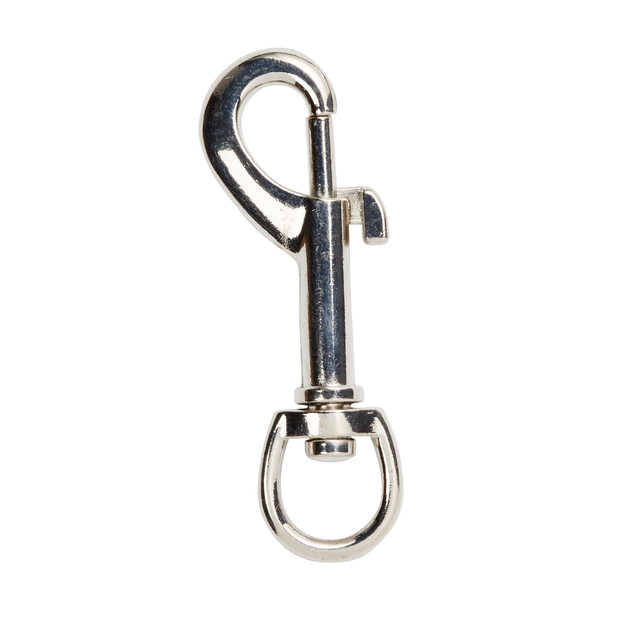 Diall Nickel-plated Zinc alloy Swivel snap hook (L)76mm