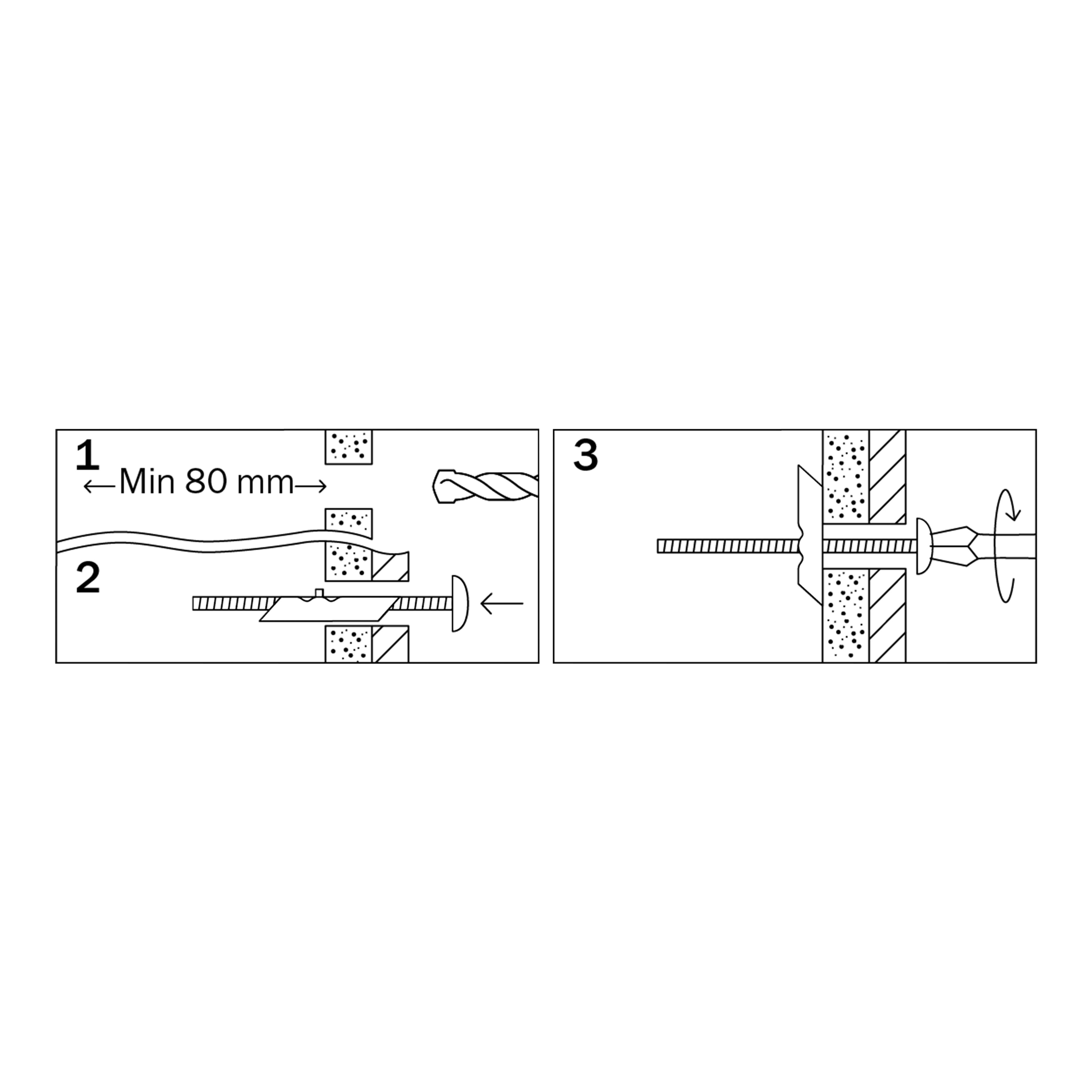 Diall Pan head Spring toggle (Dia)5mm (L)90mm, Pack of 4