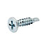 Diall Phillips Countersunk Zinc-plated Carbon steel (C1022) Self-drilling screw (Dia)3.5mm (L)16mm, Pack of 25