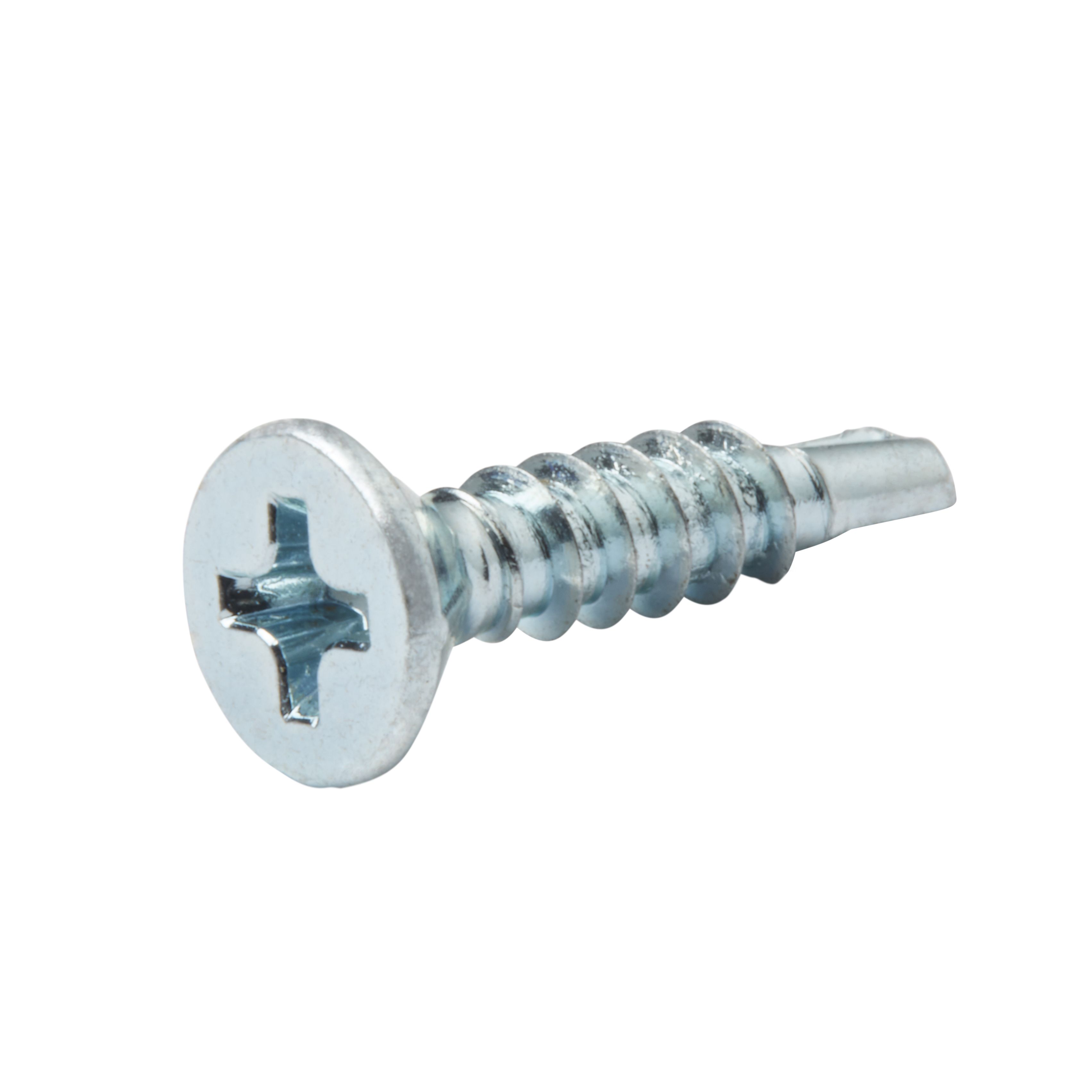 Diall Phillips Countersunk Zinc-plated Carbon steel (C1022) Self-drilling screw (Dia)3.5mm (L)16mm, Pack of 25