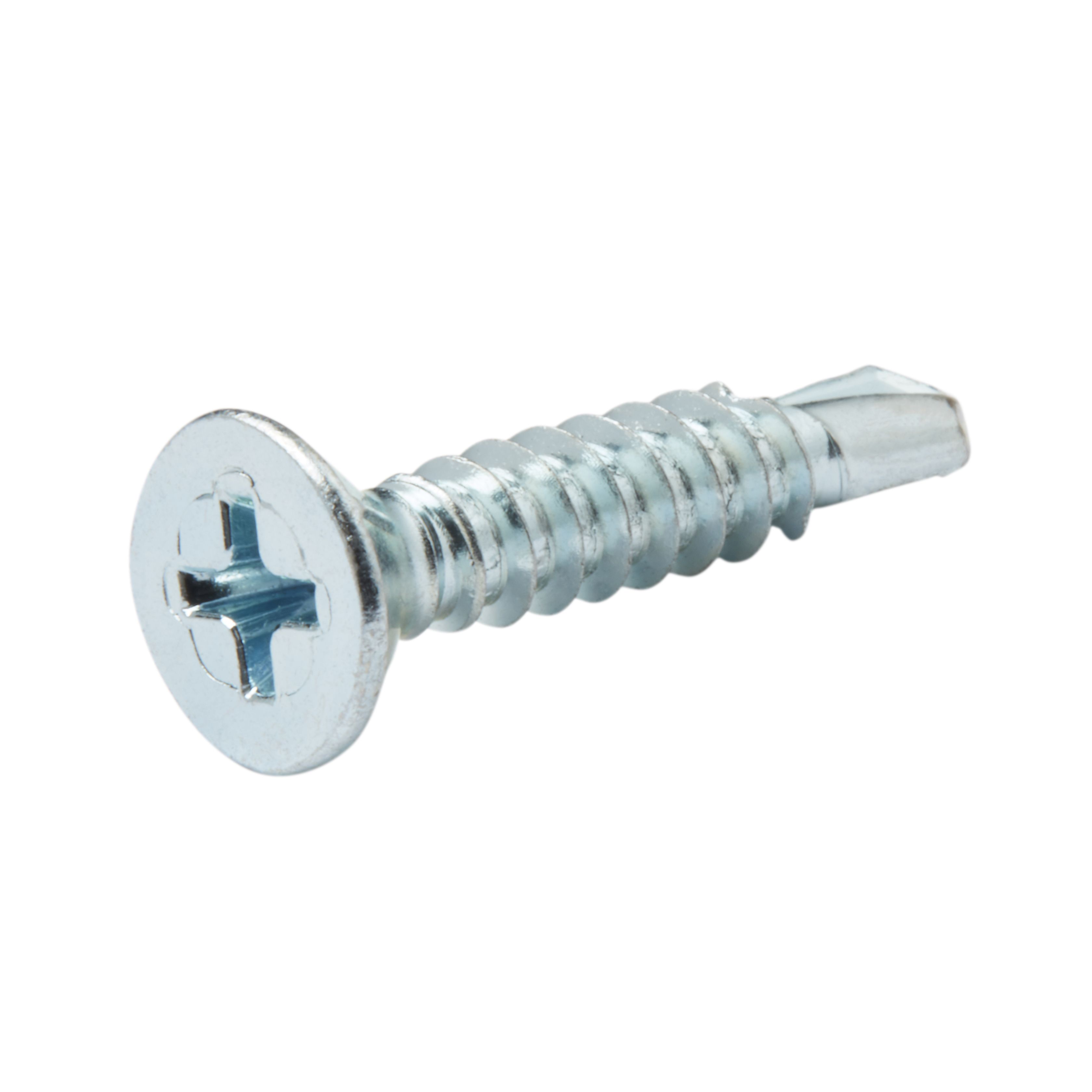 Diall Phillips Countersunk Zinc-plated Carbon steel (C1022) Self-drilling screw (Dia)4.8mm (L)25mm, Pack of 25