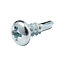 Diall Phillips Pan head Zinc-plated Carbon steel (C1022) Self-drilling screw (Dia)3.5mm (L)9.5mm, Pack of 25