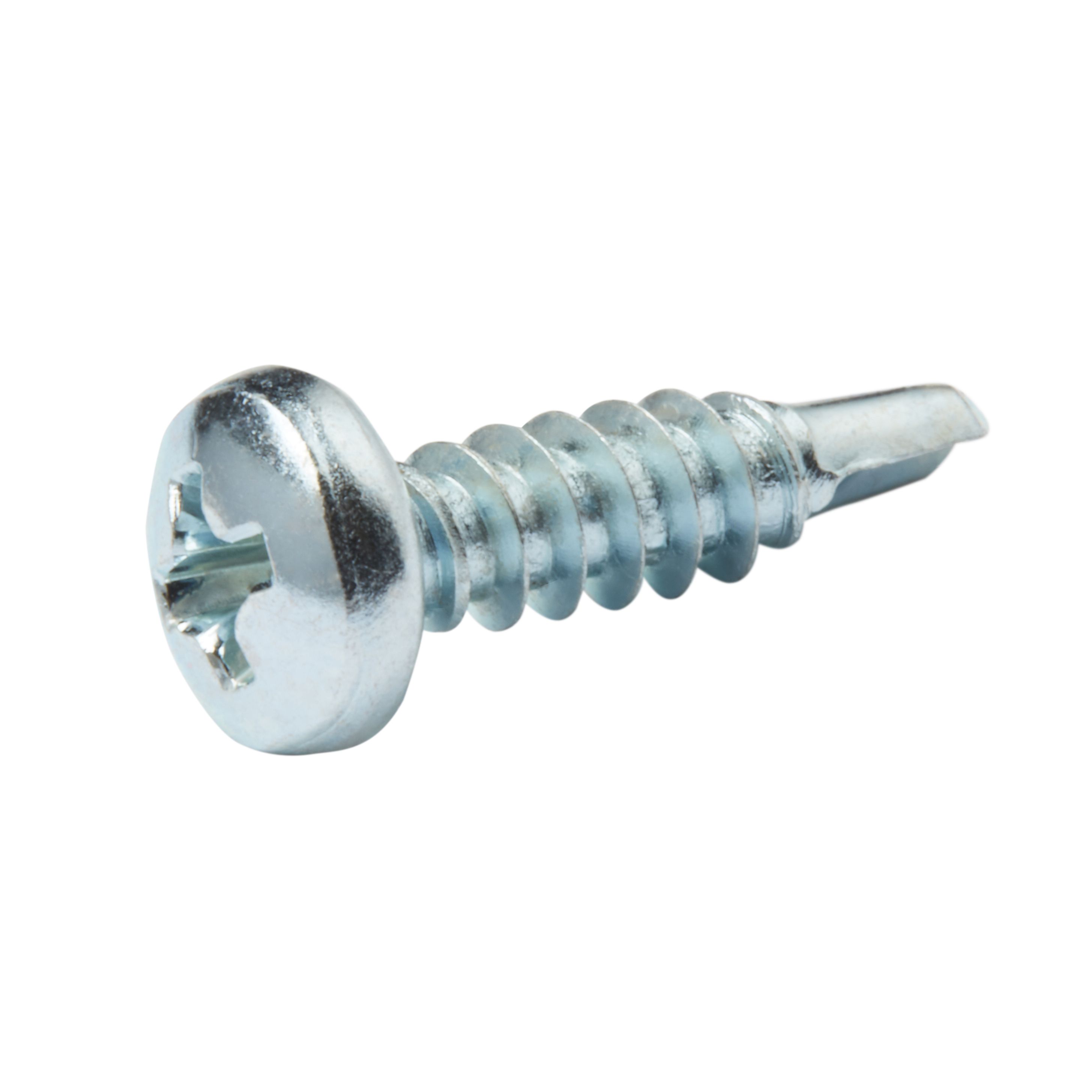Diall Phillips Pan head Zinc-plated Carbon steel (C1022) Self-drilling screw (Dia)4.2mm (L)16mm, Pack of 25