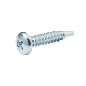 Diall Phillips Pan head Zinc-plated Carbon steel (C1022) Self-drilling screw (Dia)4.8mm (L)25mm, Pack of 25