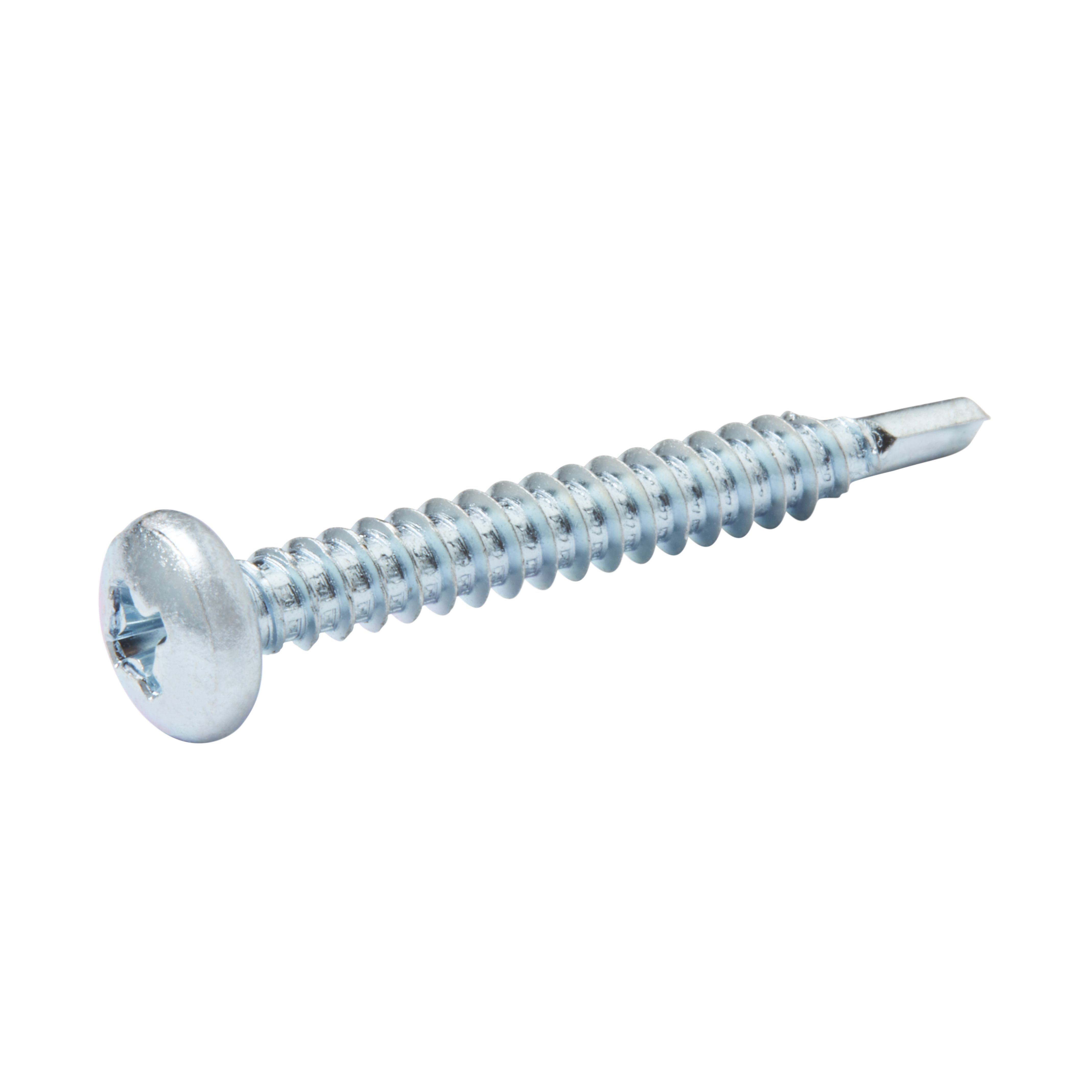 Diall Phillips Pan head Zinc-plated Carbon steel (C1022) Self-drilling screw (Dia)4.8mm (L)38mm, Pack of 25
