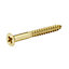 Diall Pozidriv Brass Screw (Dia)6mm (L)60mm, Pack of 25
