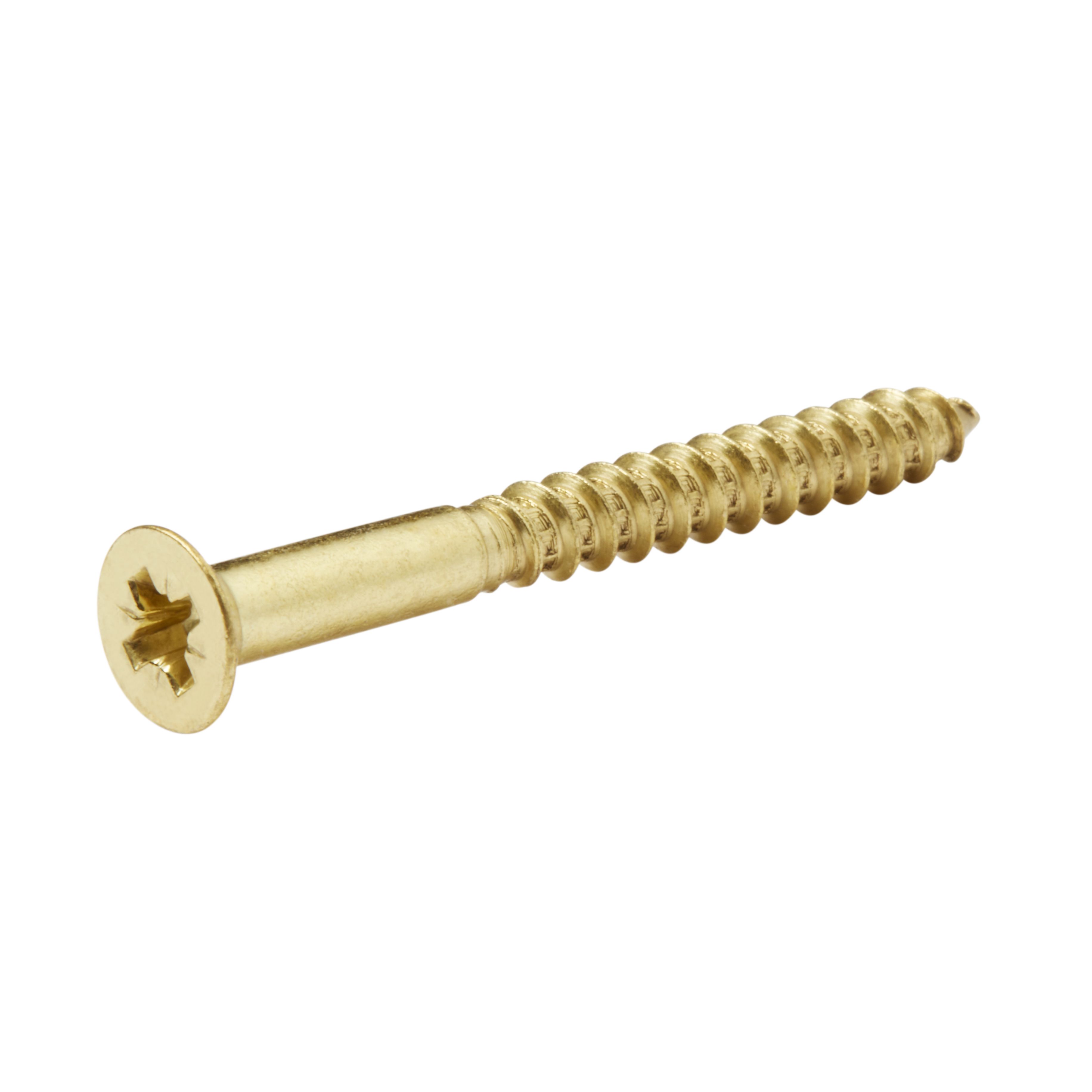 Diall Pozidriv Brass Screw (Dia)6mm (L)60mm, Pack of 25