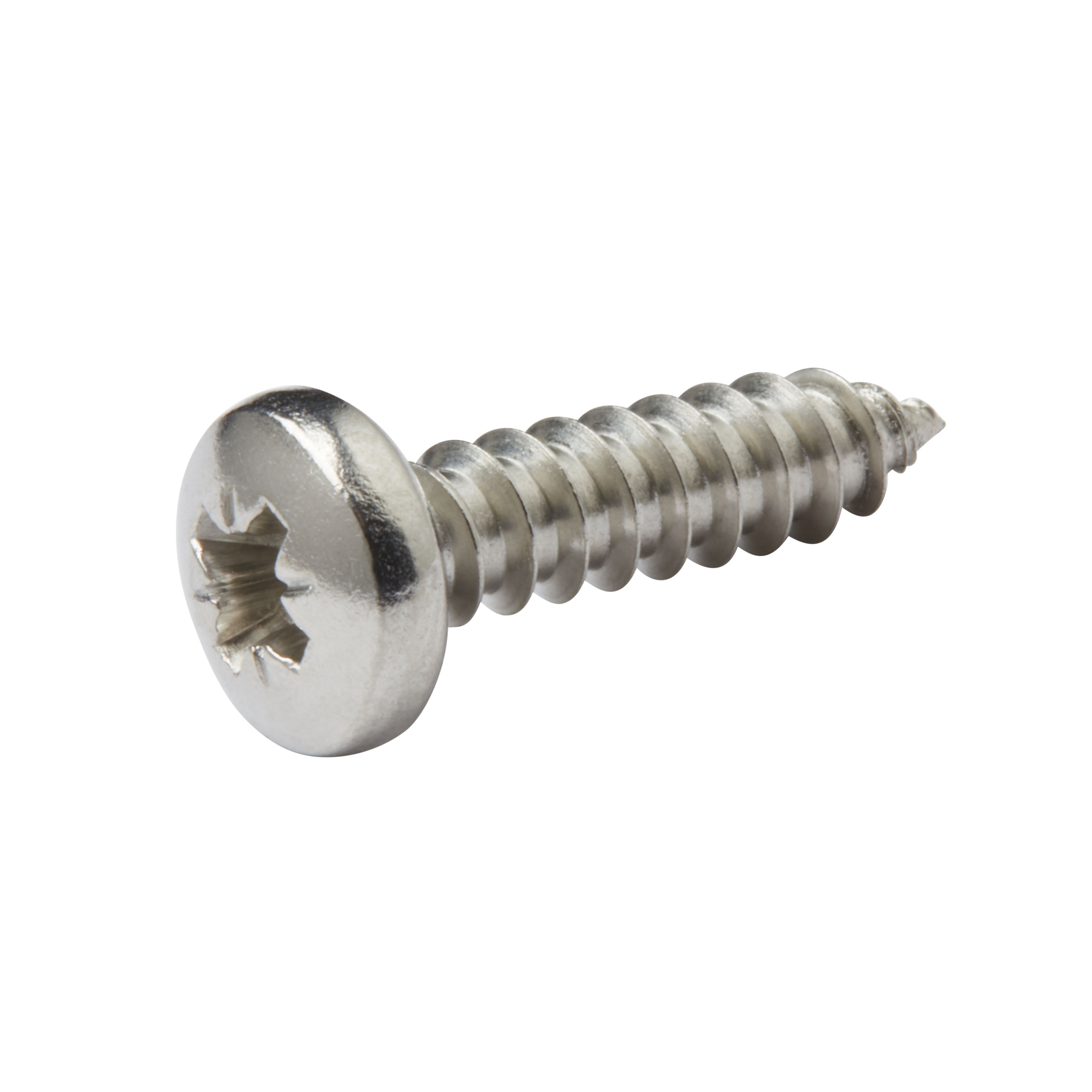 Diall Pozidriv Pan head Stainless steel Screw (Dia)4.8mm (L)19mm, Pack of 25