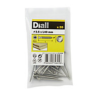 Diall Pozidriv Stainless steel Screw (Dia)3.5mm (L)40mm, Pack of 20