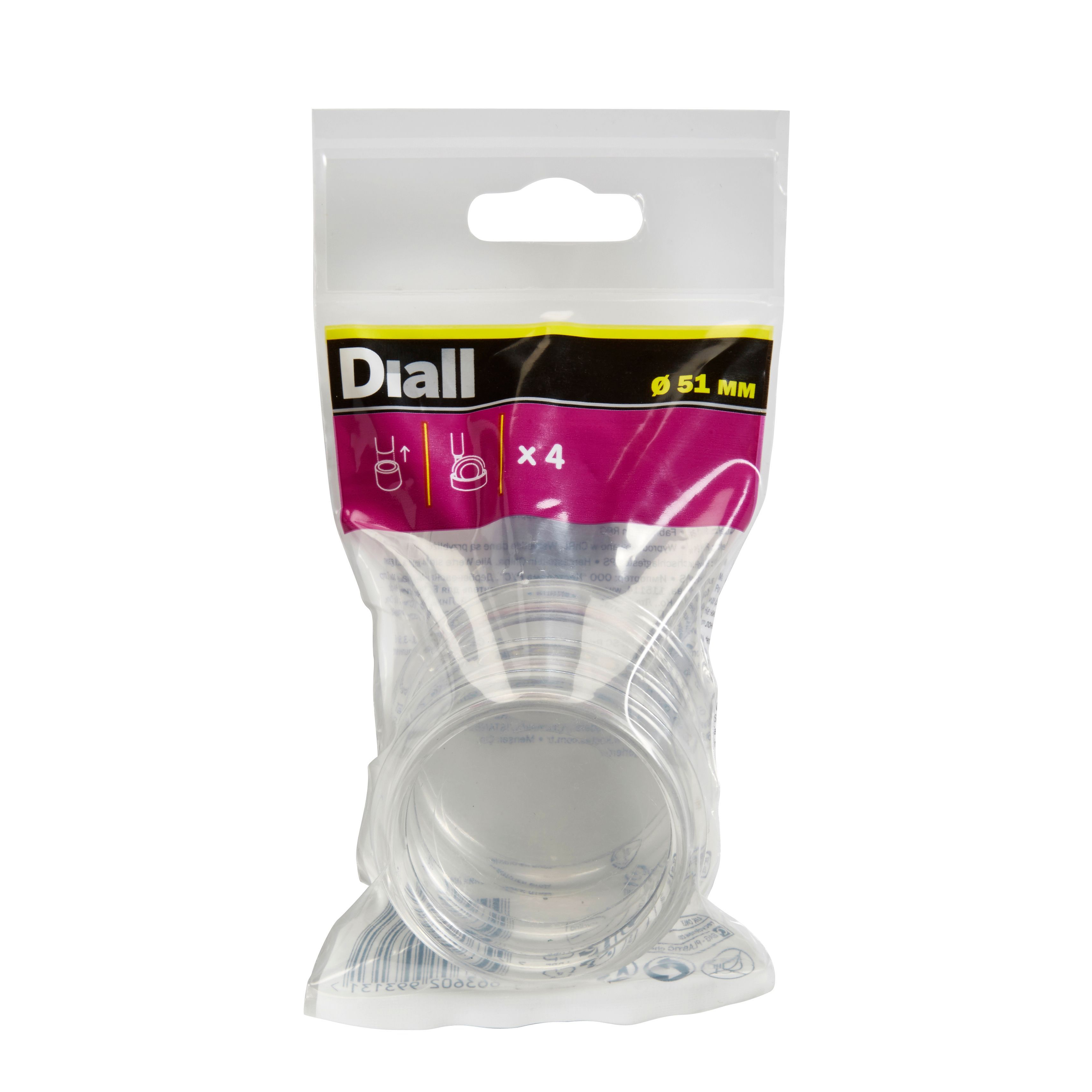 Diall PVC Leg protectors (Dia)51mm, Pack of 4