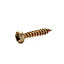 Diall PZ Pan head Yellow-passivated Steel Wood screw (Dia)3.5mm (L)20mm, Pack of 100