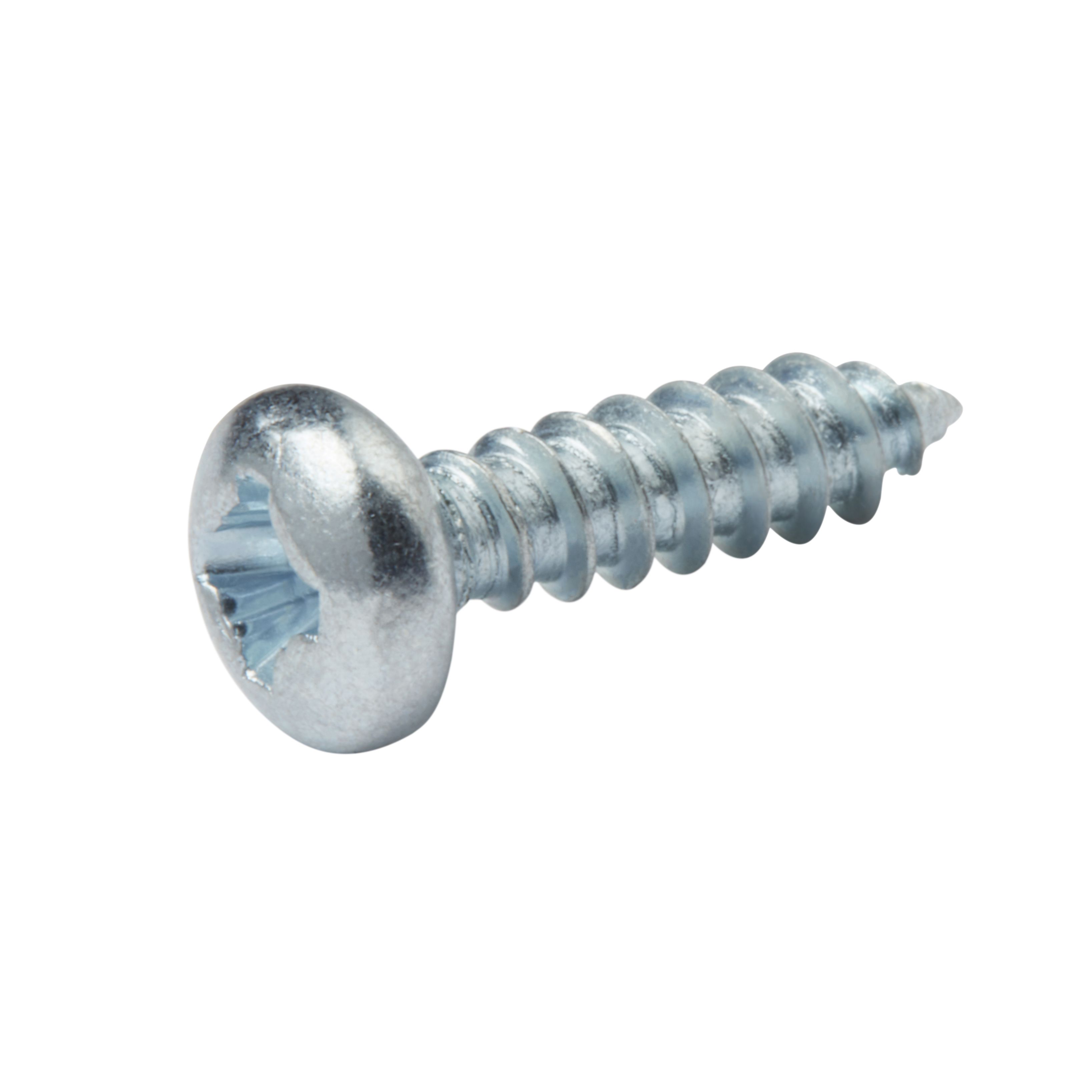 Diall PZ Pan head Zinc-plated Hardened steel Self-drilling screw (Dia)3.5mm (L)13mm, Pack of 25