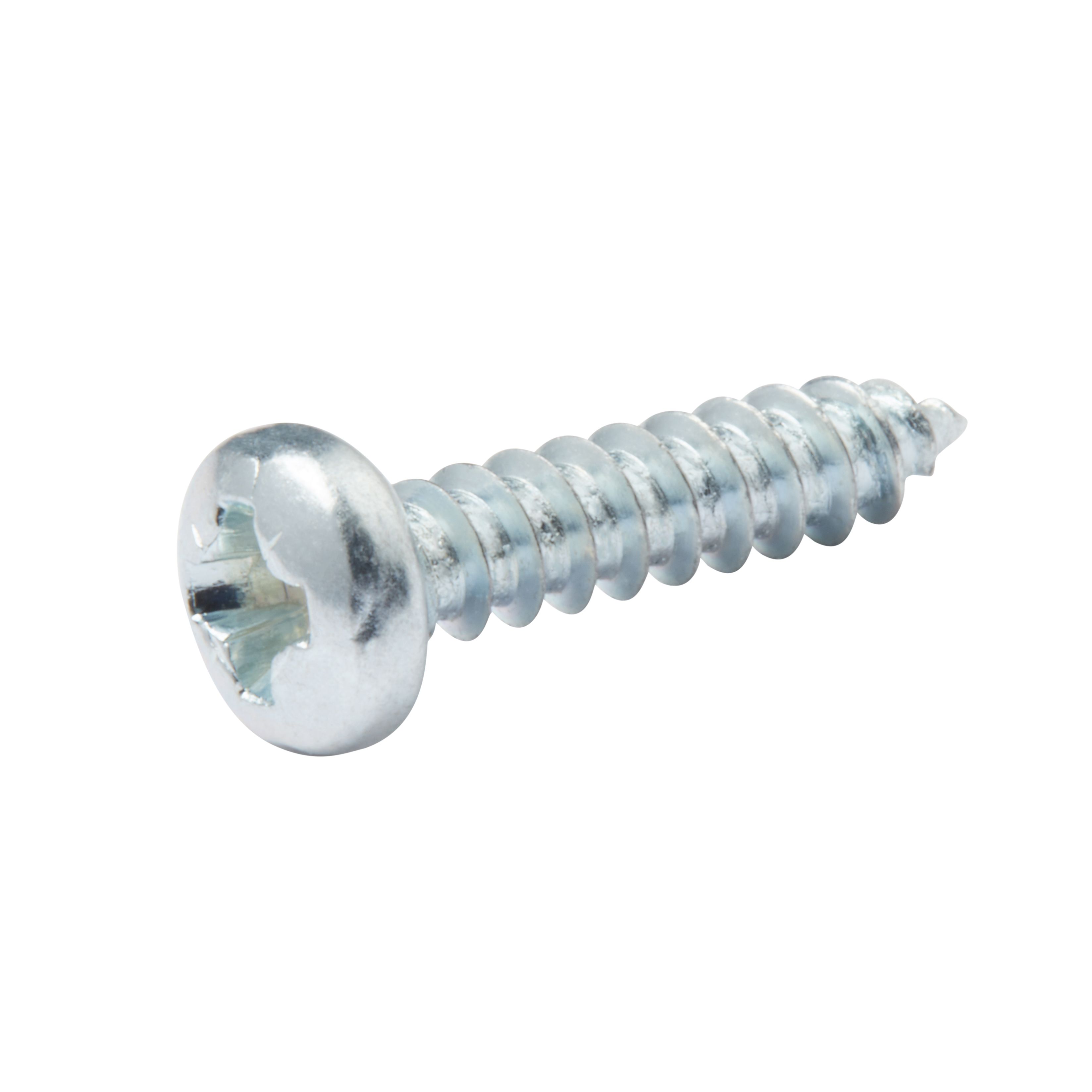 Diall PZ Pan head Zinc-plated Hardened steel Self-drilling screw (Dia)3.5mm (L)16mm, Pack of 25