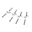 Diall PZ Round Grey Mirror screw (L)25mm, Pack of 4
