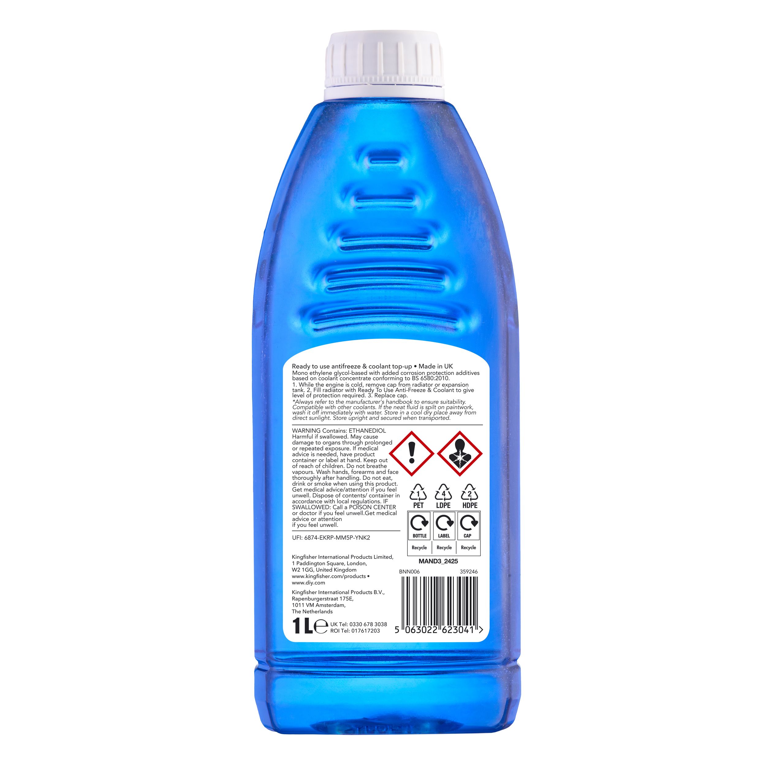 Diall Ready to use Anti-freeze & coolant, 1L Bottle