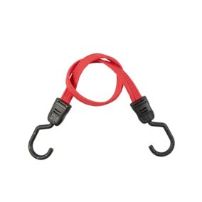 Diall Red Bungee cord with hooks (L)0.6m