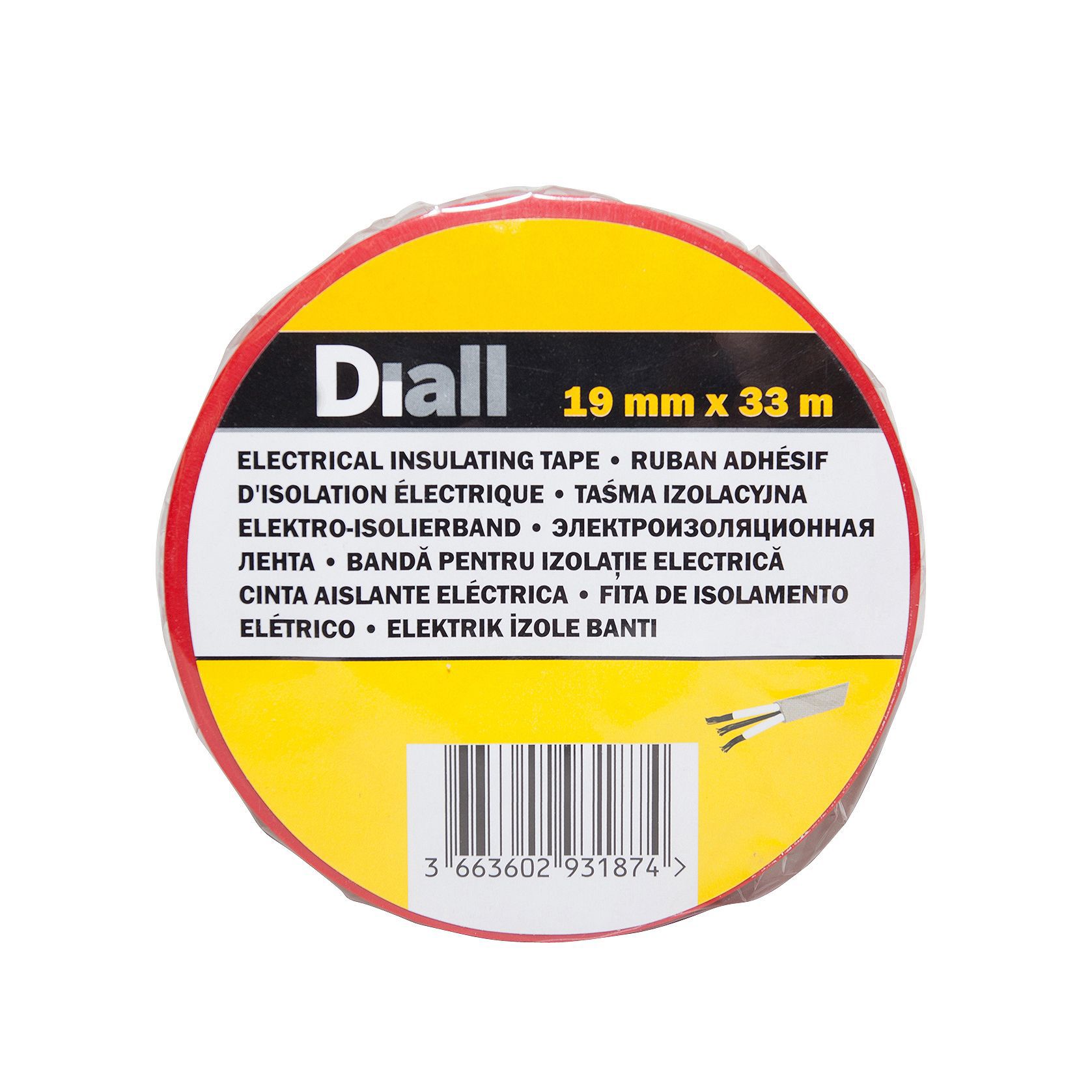 Diall Red Electrical Tape (L)33m (W)19mm