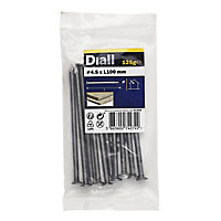 Diall Round wire nail (L)100mm (Dia)4.5mm 125g
