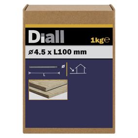 Diall Round wire nail (L)100mm (Dia)4.5mm, Pack