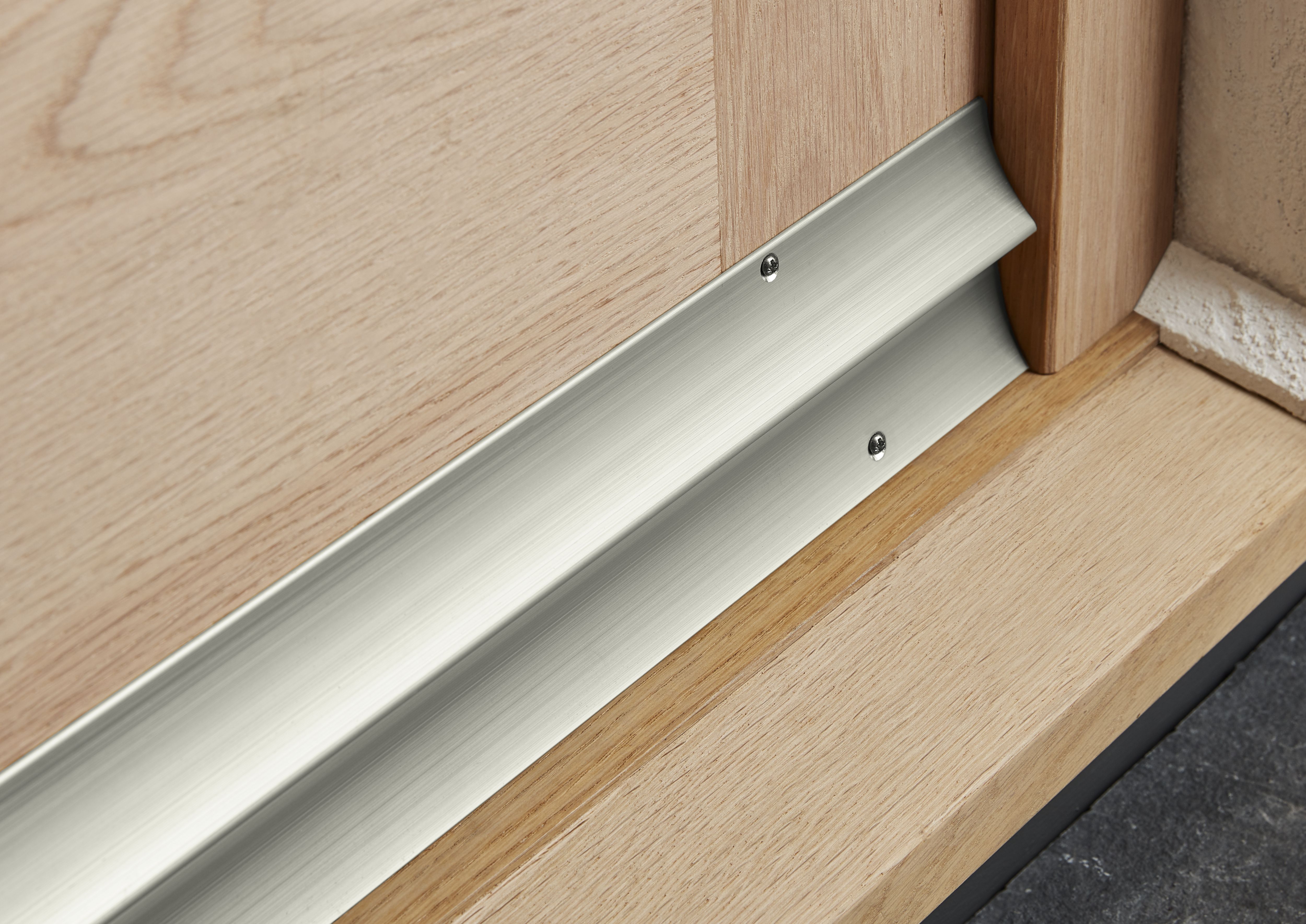 Diall Silver effect PVC Threshold & rain deflector, (L)0.91m