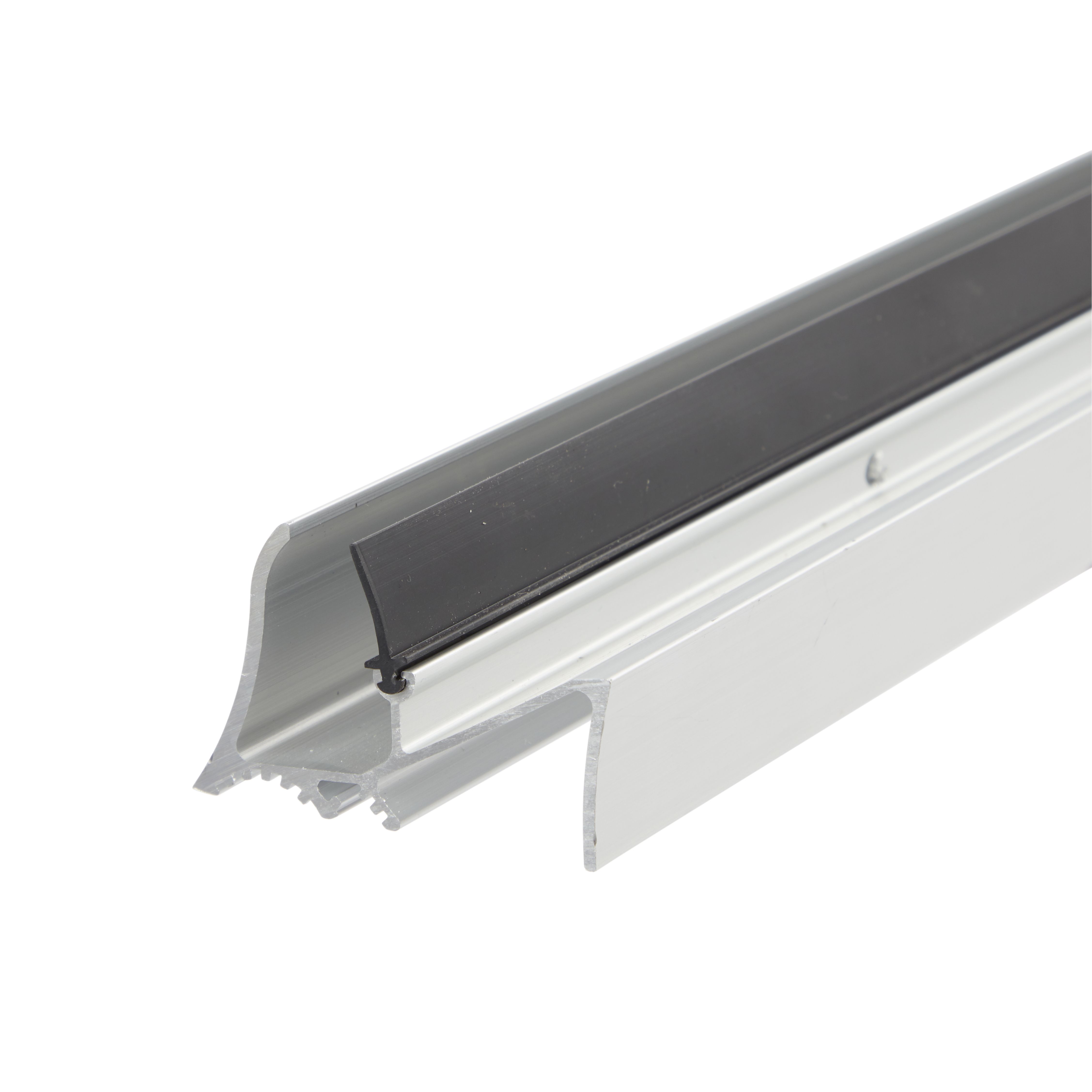 Diall Silver effect PVC Threshold & rain deflector, (L)0.91m