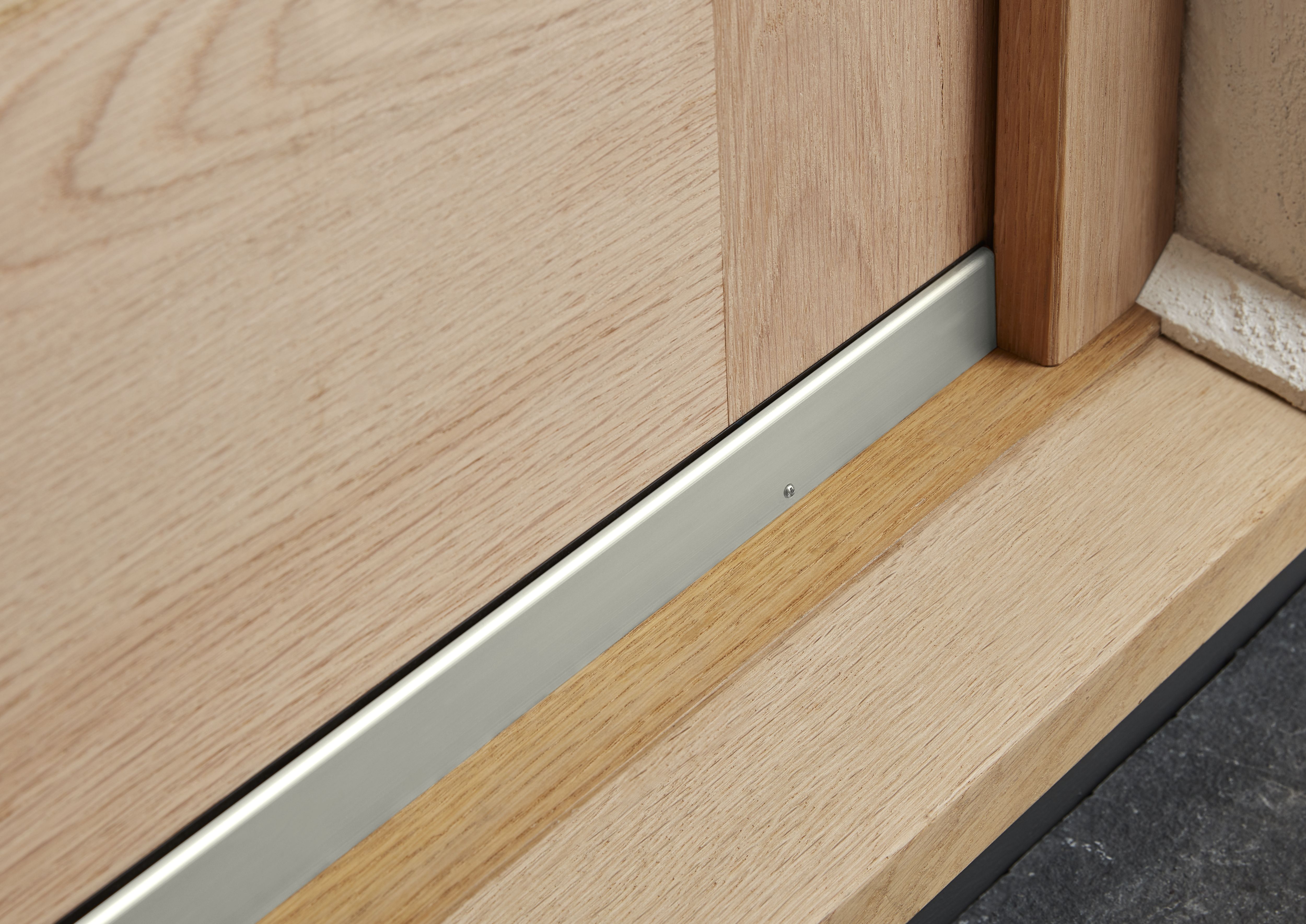 Diall Silver Polyvinyl chloride (PVC) Two part threshold door seal, (L)914mm