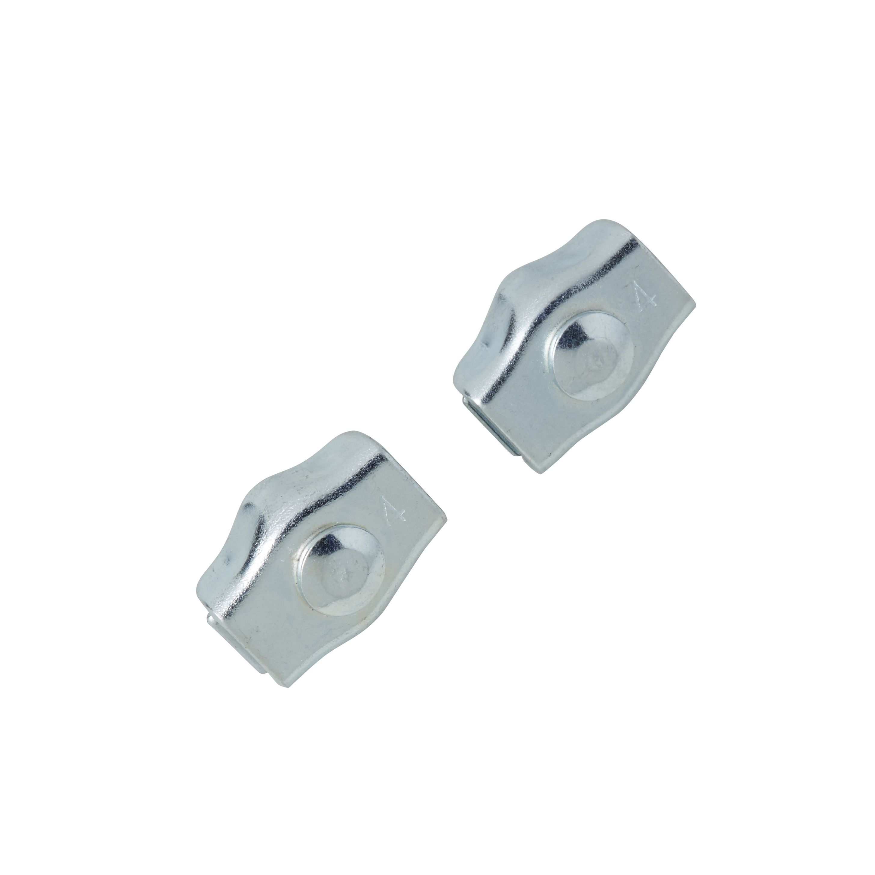 Diall Simplex Zinc-plated Steel Wire rope clamp (L)90mm, Pack of 2