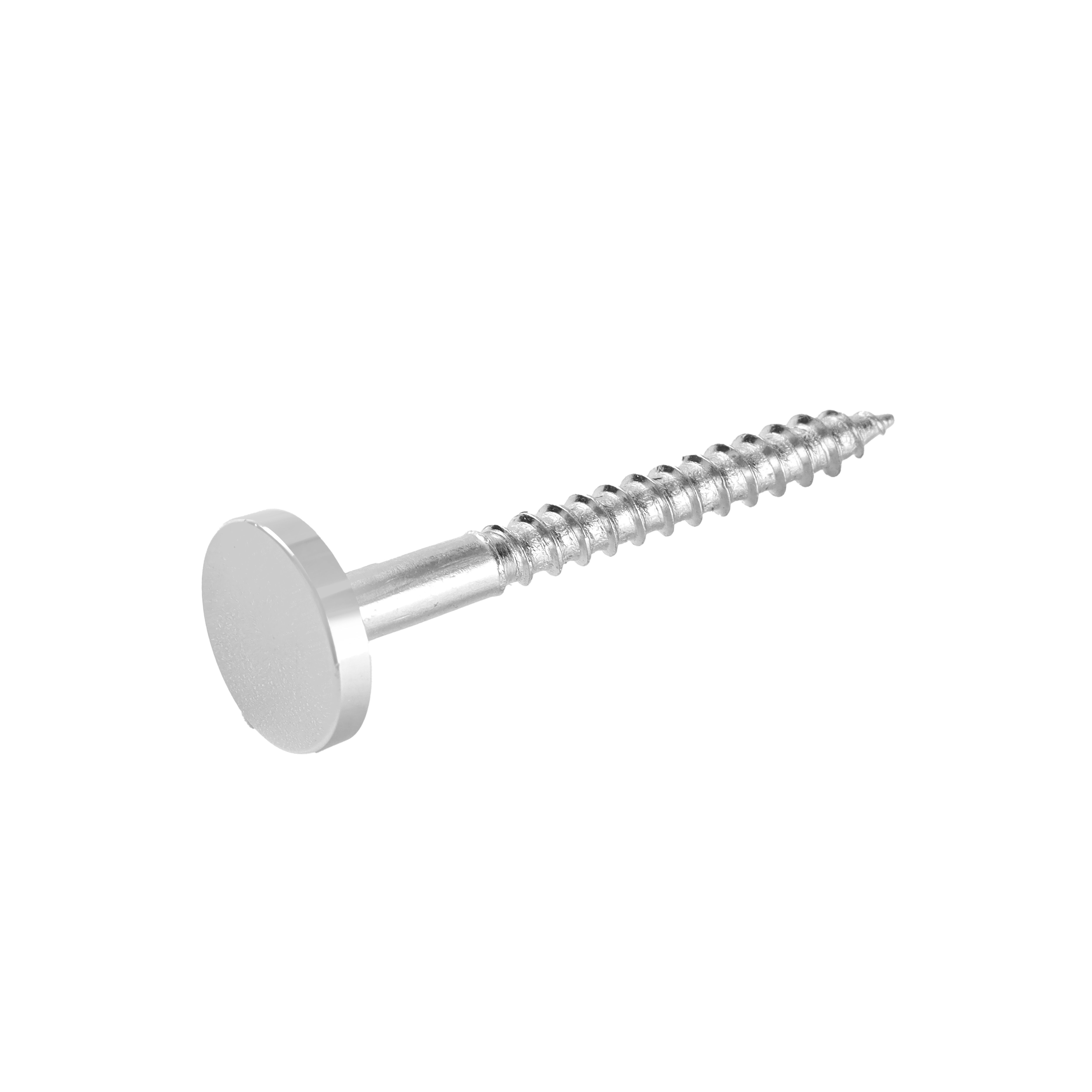 Diall Slotted Flat countersunk Mirror screw (Dia)4mm (L)40.5mm, Pack of 4