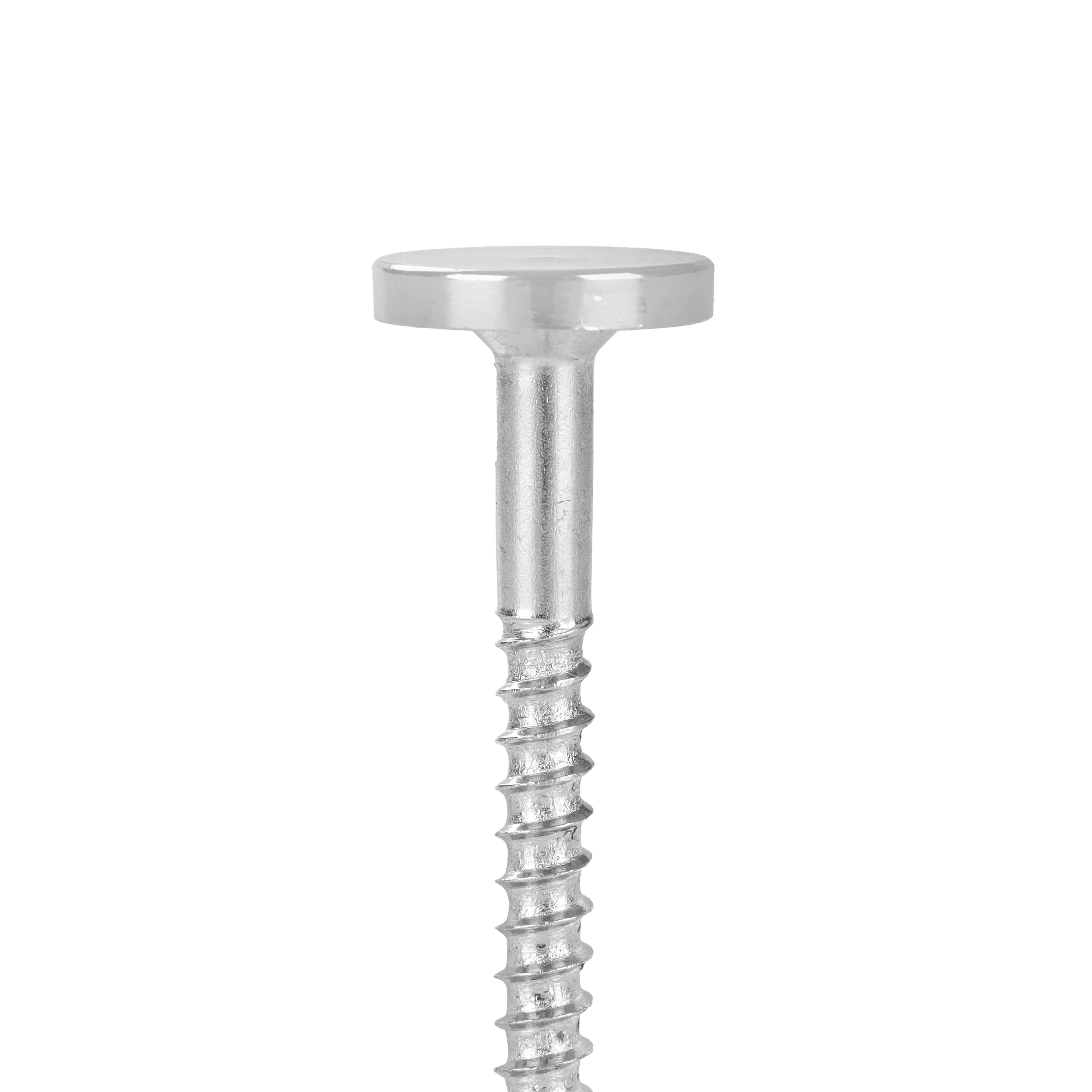 Diall Slotted Flat countersunk Mirror screw (Dia)4mm (L)40.5mm, Pack of 4
