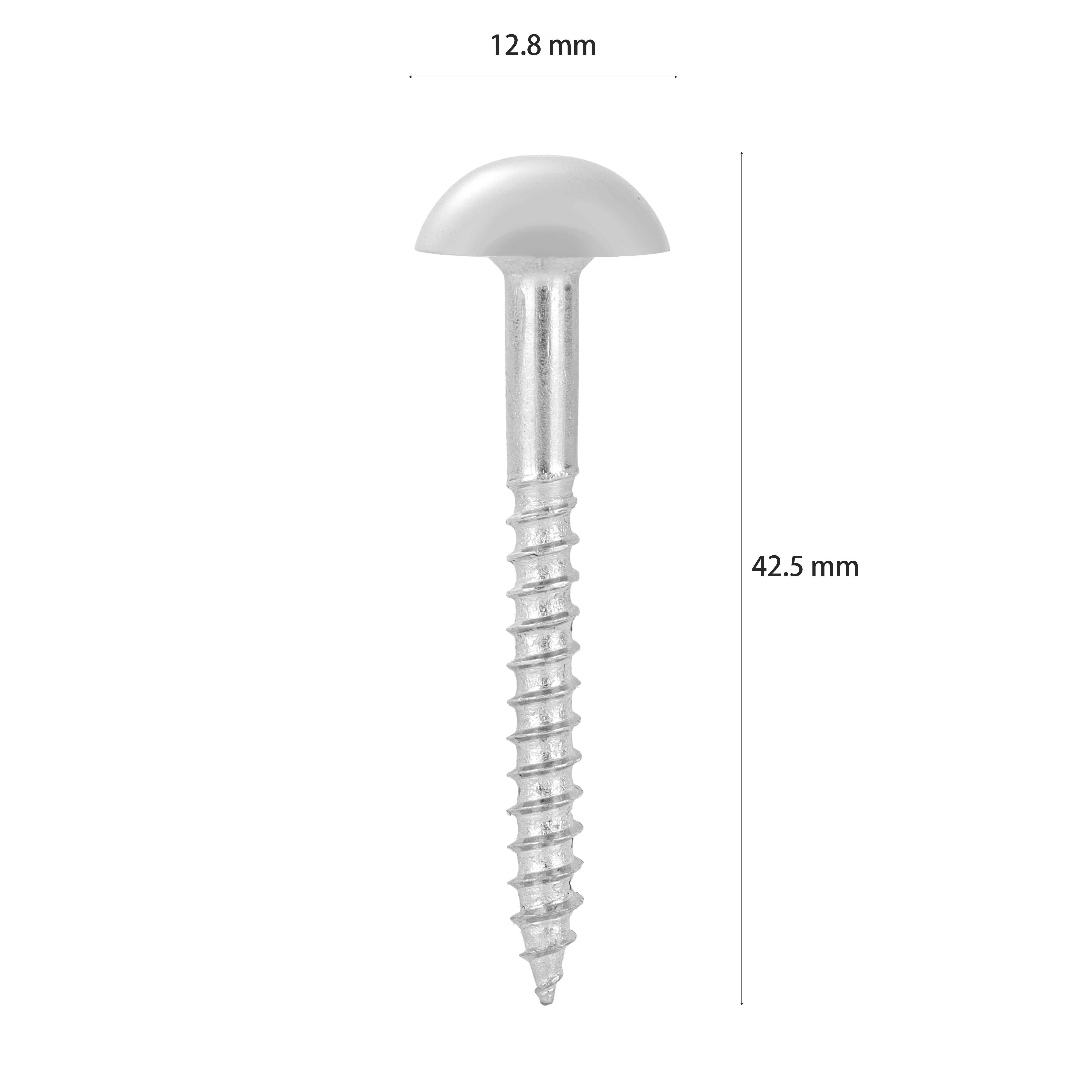 Diall Slotted Round Mirror screw (Dia)4mm (L)42.5mm, Pack of 4