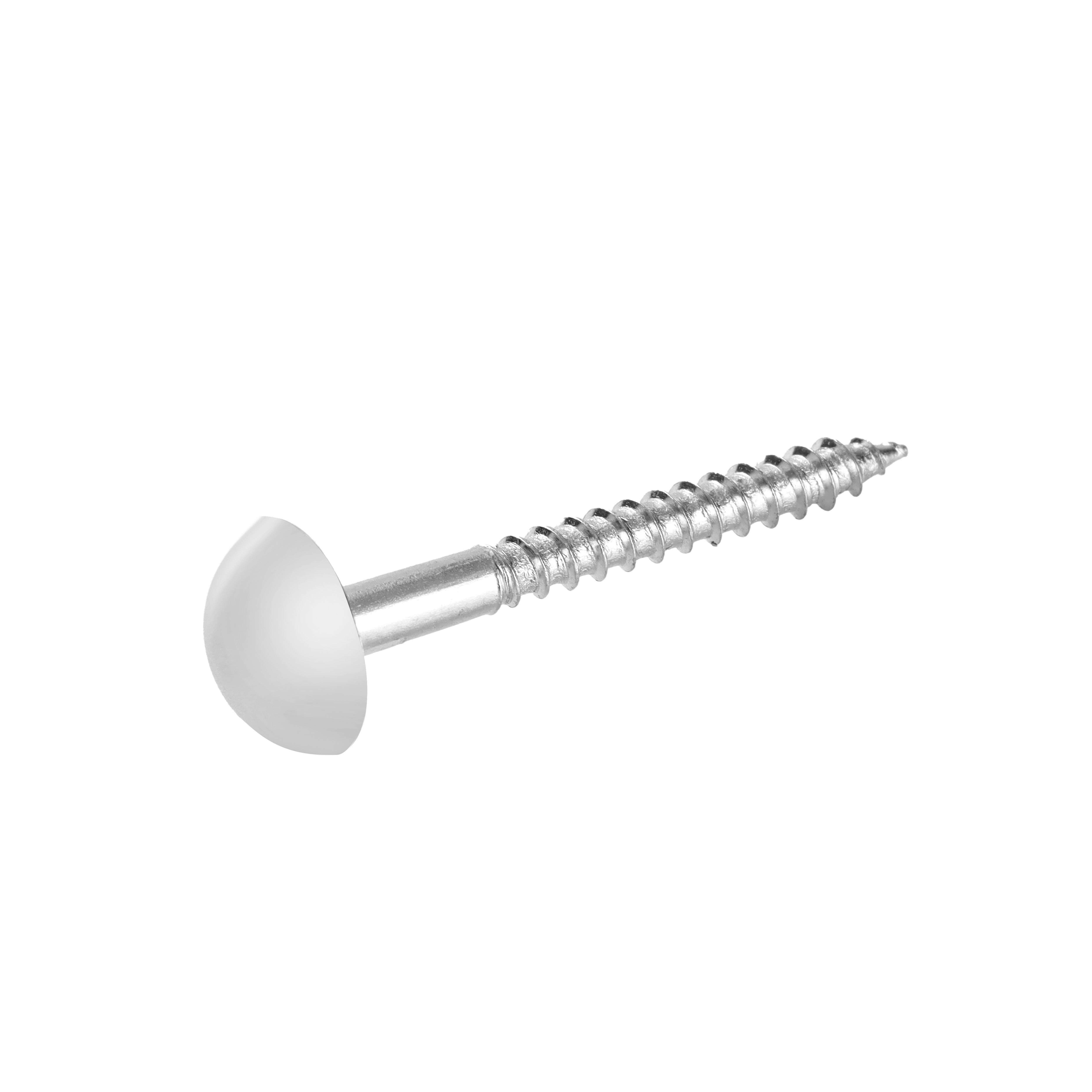 Diall Slotted Round Mirror screw (Dia)4mm (L)42.5mm, Pack of 4